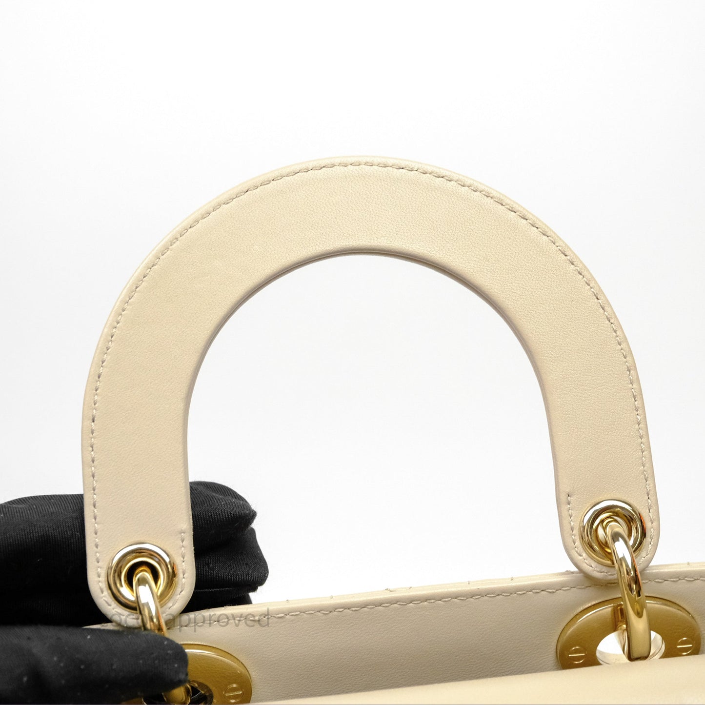 Christian Dior Small Lady Dior My ABCDior Bag Sand Beige Cannage Lambskin