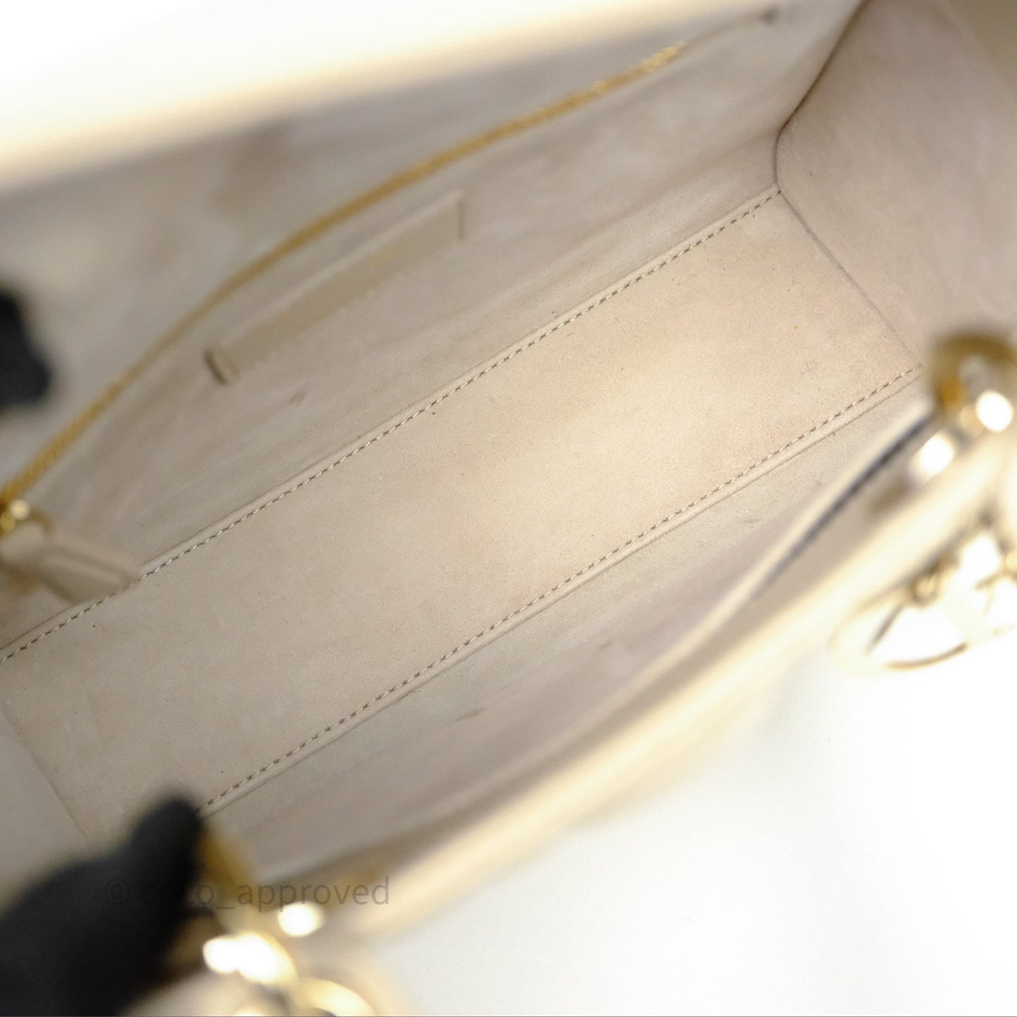 Christian Dior Small Lady Dior My ABCDior Bag Sand Beige Cannage Lambskin