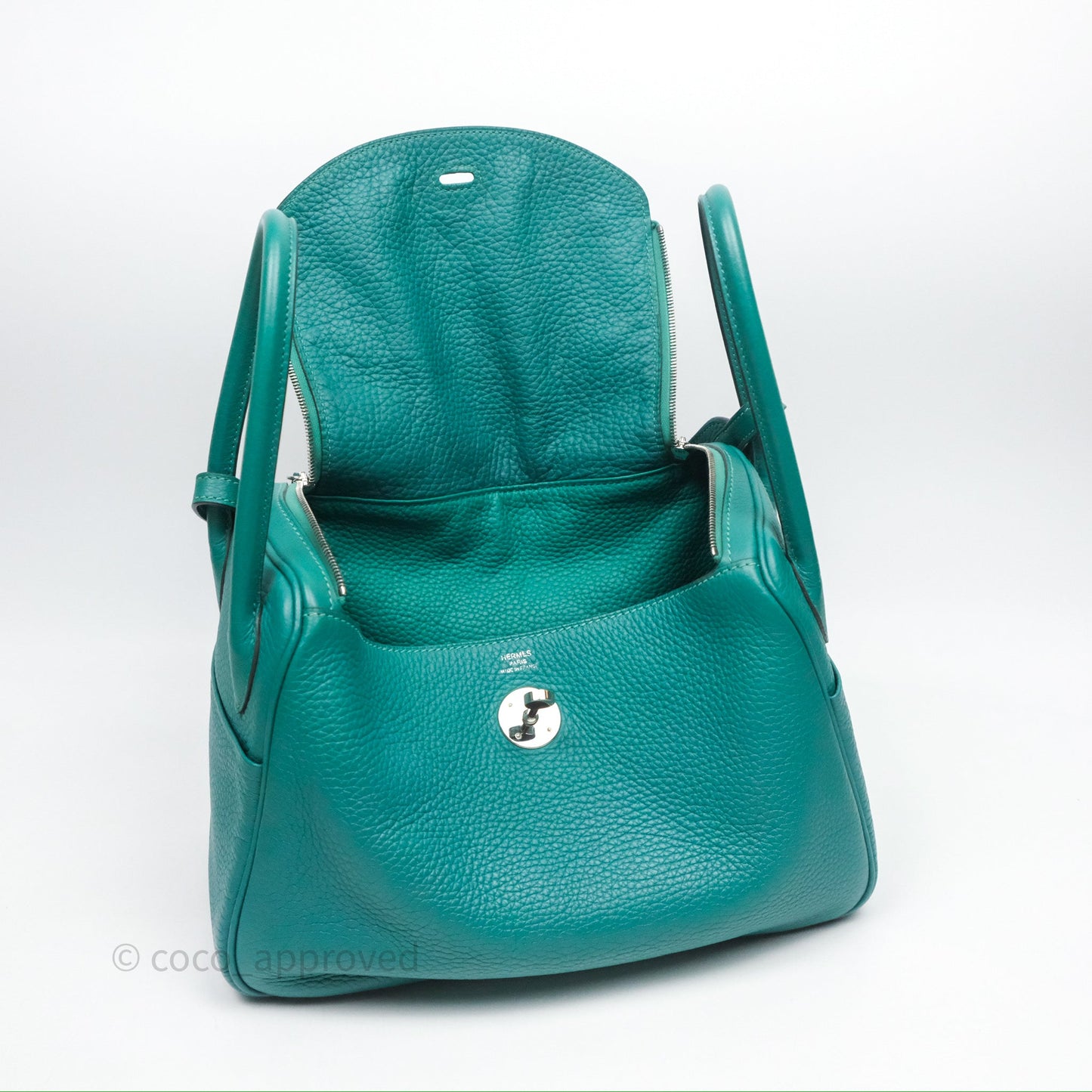 Hermès Lindy 26 Vert Verone U1 Clemence Palladium Hardware