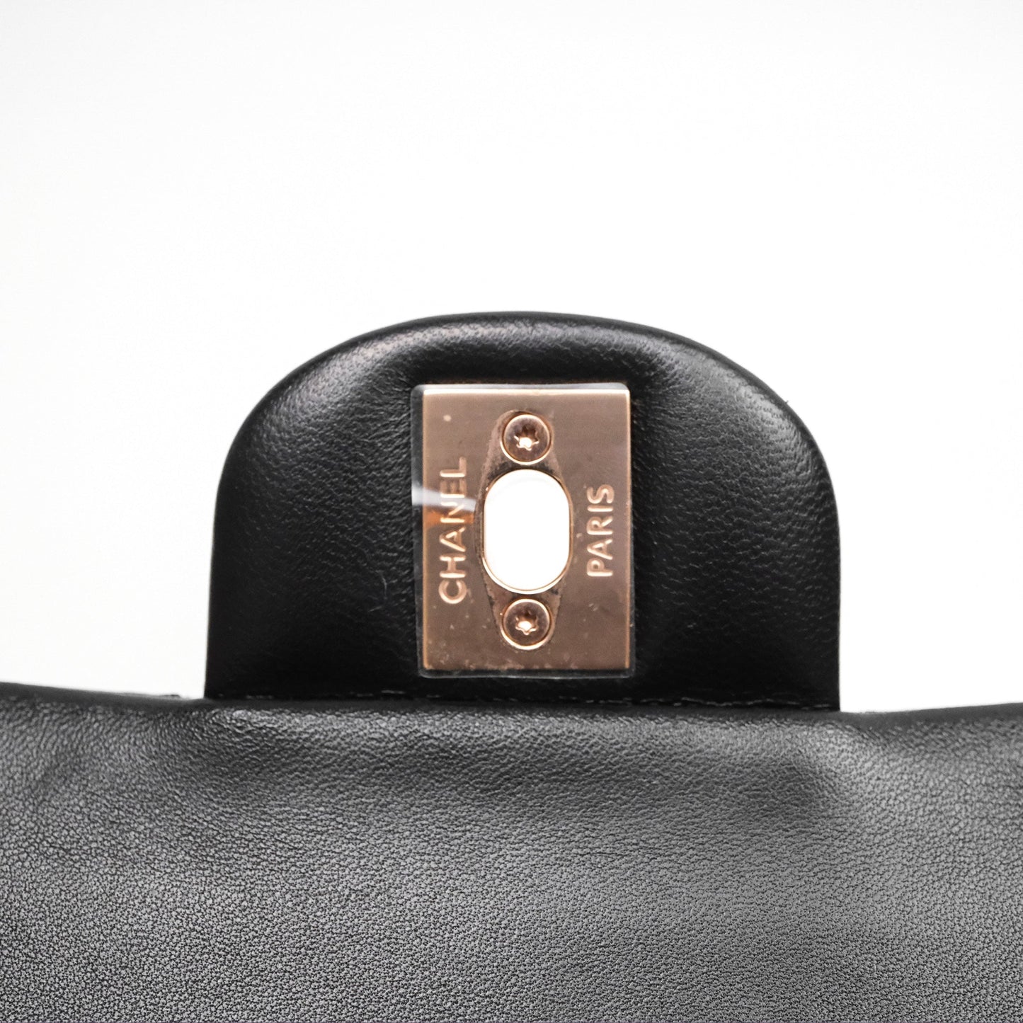 Chanel Small Classic Flap Quilted Black Lambskin Rose Gold Hardware