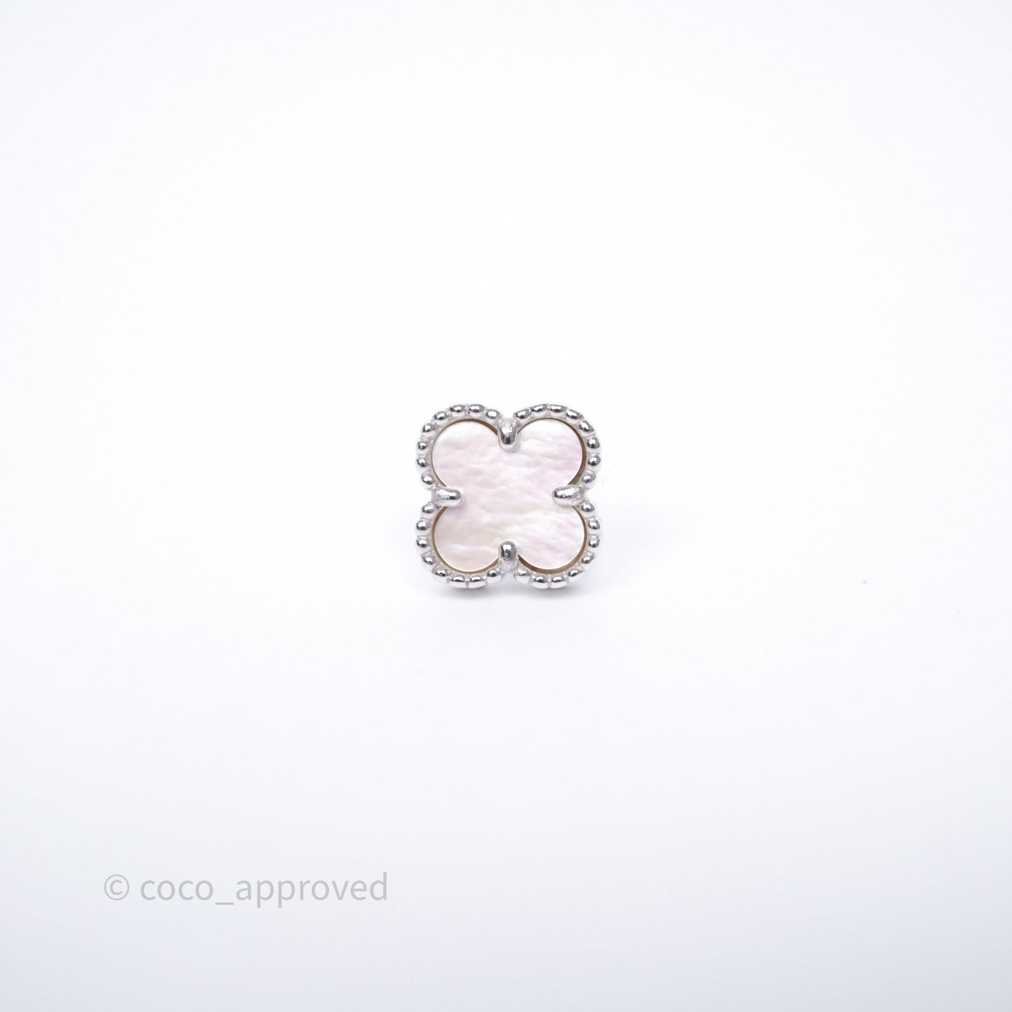 Van Cleef & Arpels Sweet Alhambra Earrings White Mother-of-pearl White Gold