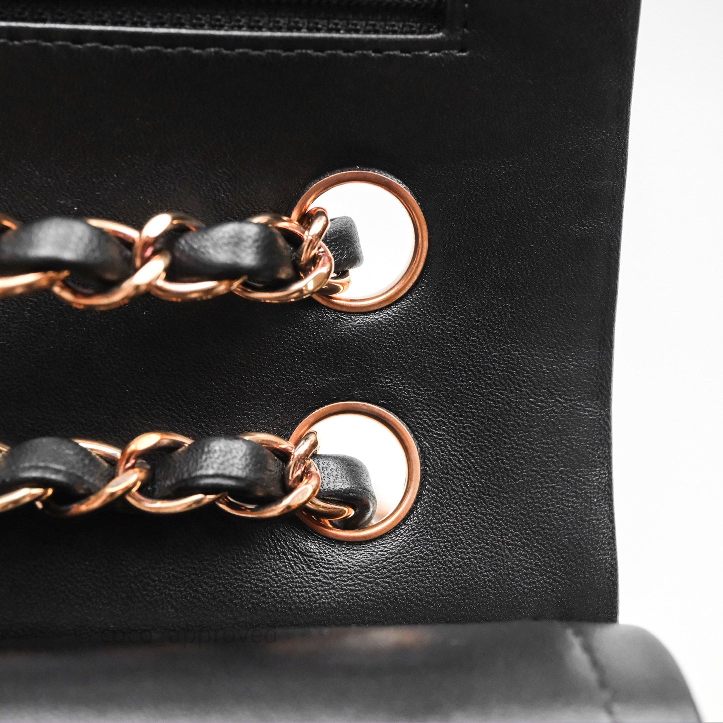 Chanel Small Classic Flap Quilted Black Lambskin Rose Gold Hardware