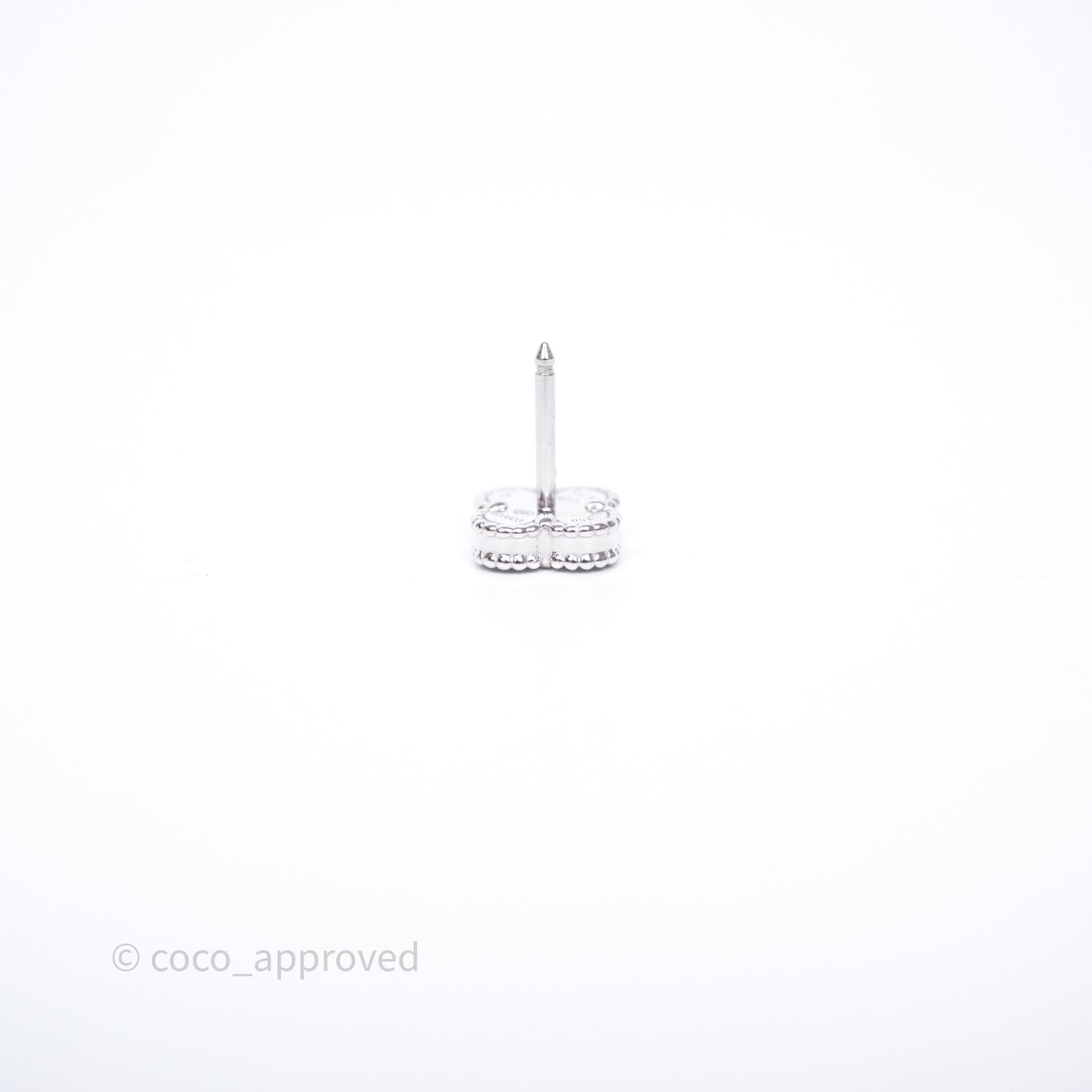 Van Cleef & Arpels Sweet Alhambra Earrings White Mother-of-pearl White Gold