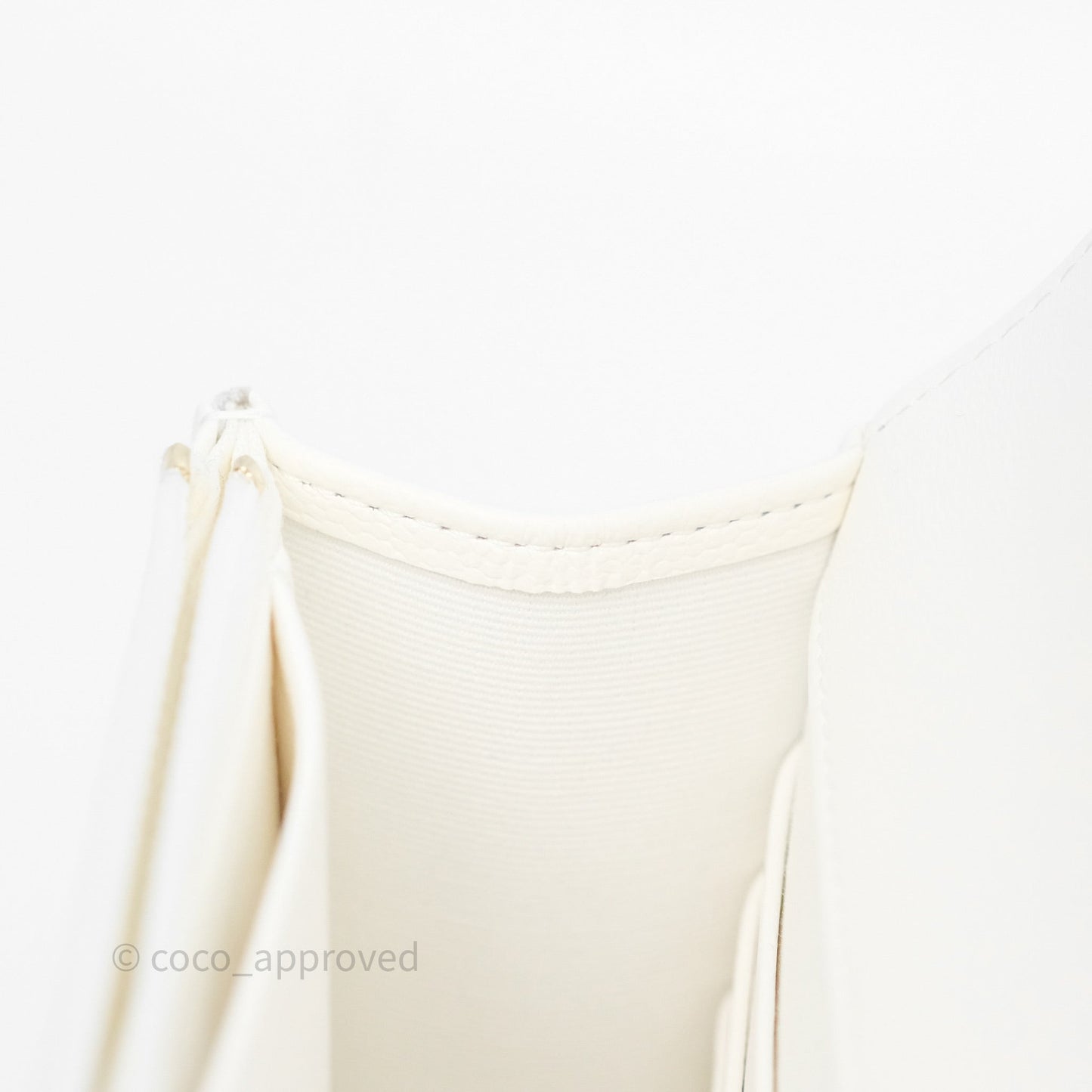 Chanel Heart Adjustable Chain WOC White Caviar Aged Gold Hardware