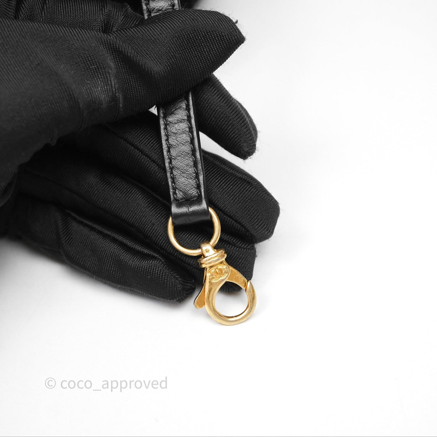 Chanel 22 Small Sequins Logo Black Velvet
