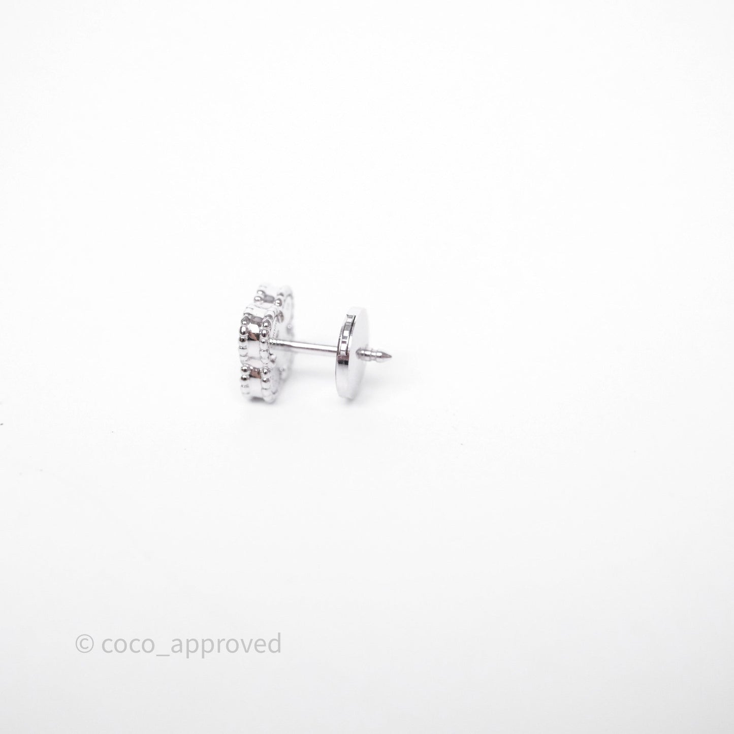 Van Cleef & Arpels Sweet Alhambra Earrings White Mother-of-pearl White Gold