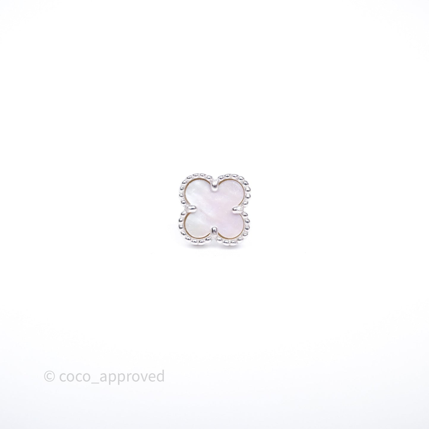 Van Cleef & Arpels Sweet Alhambra Earrings White Mother-of-pearl White Gold