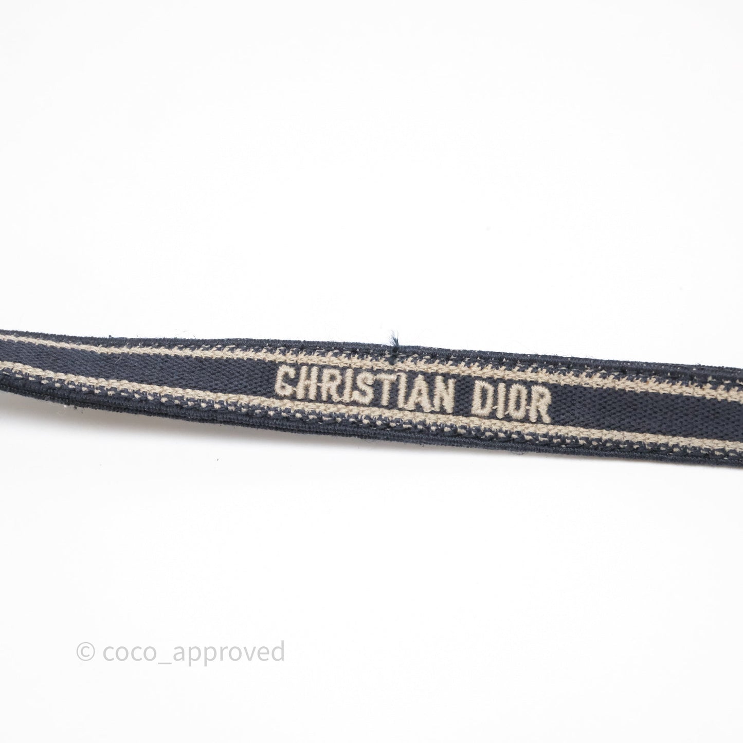 Christian Dior Mini Vertical Navy Oblique Embroidery Canvas Book Tote