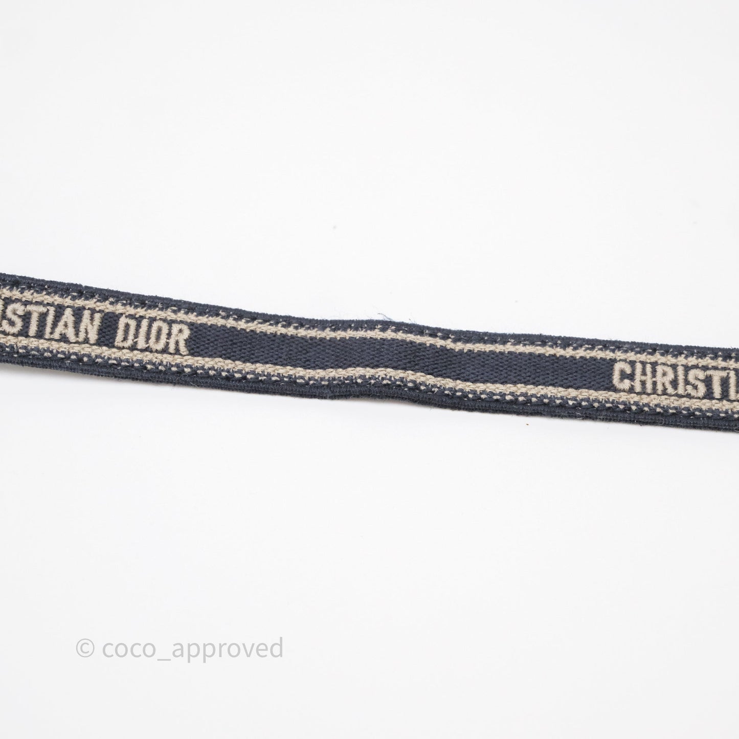 Christian Dior Mini Vertical Navy Oblique Embroidery Canvas Book Tote