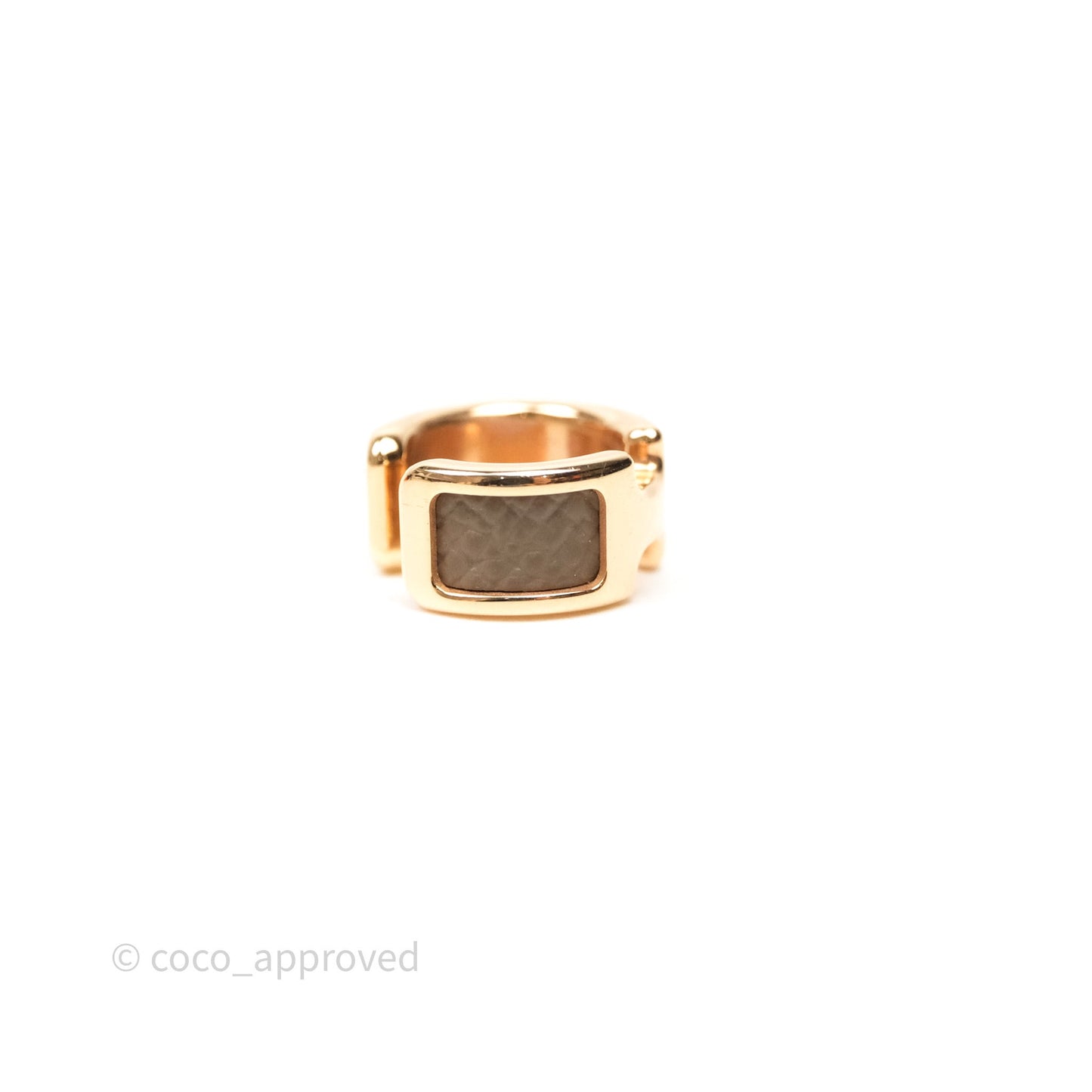 Hermes Olympe Ear Cuff Small Model Etoupe 18 Epsom Rose Gold Hardware