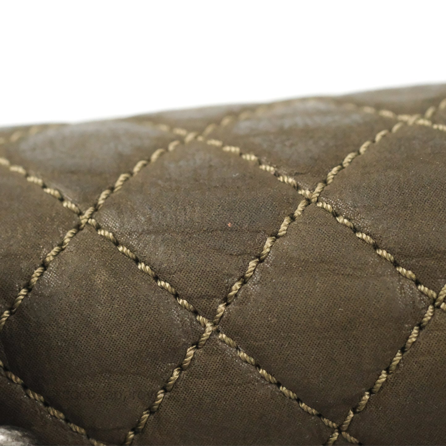 Chanel Quilted Medium Boy Dark Green Calfskin Ruthenium Hardware