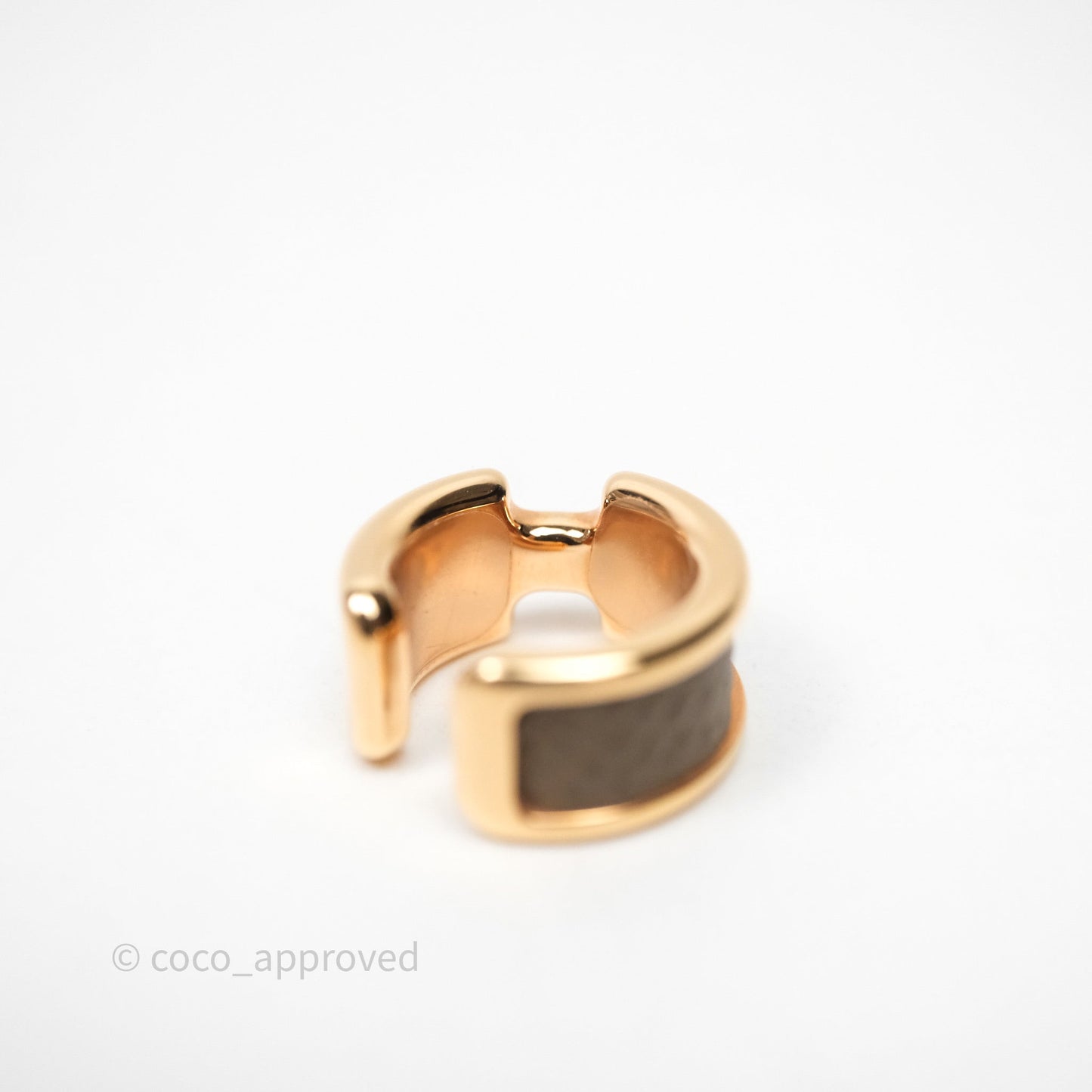 Hermes Olympe Ear Cuff Small Model Etoupe 18 Epsom Rose Gold Hardware