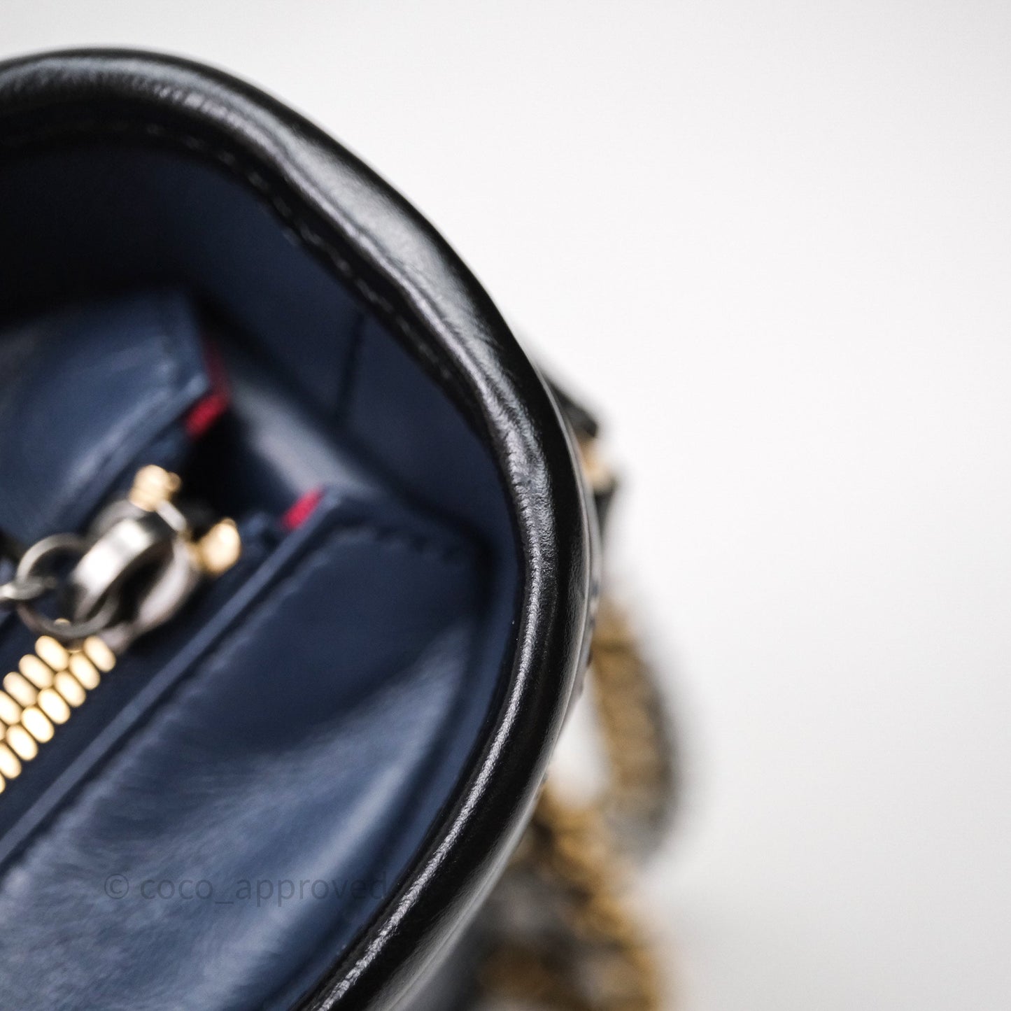 Chanel New Medium Gabrielle Hobo Quilted Navy Black Aged Calfskin