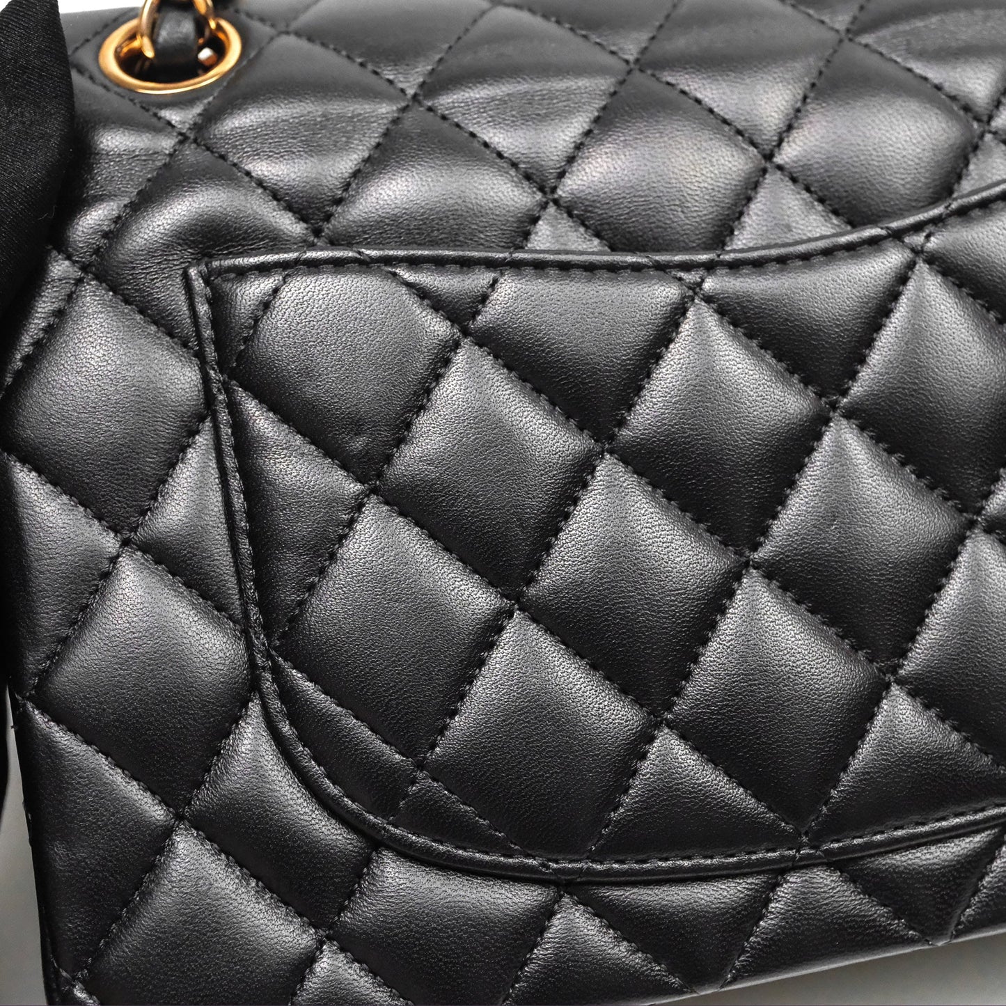Chanel Small Classic Flap Quilted Black Lambskin Rose Gold Hardware