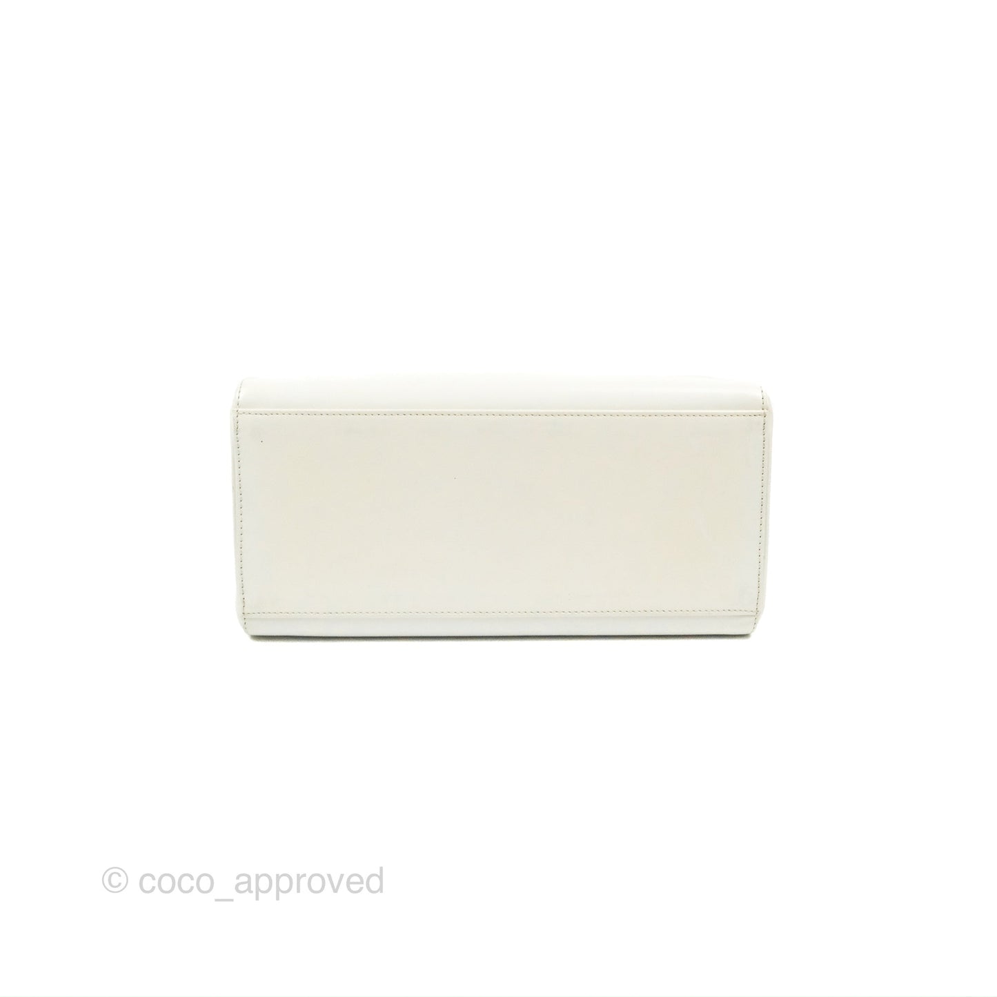 Christian Dior Lady Dior White Calfskin Silver Hardware
