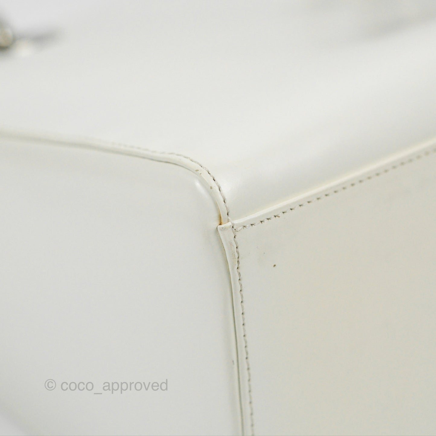 Christian Dior Lady Dior White Calfskin Silver Hardware