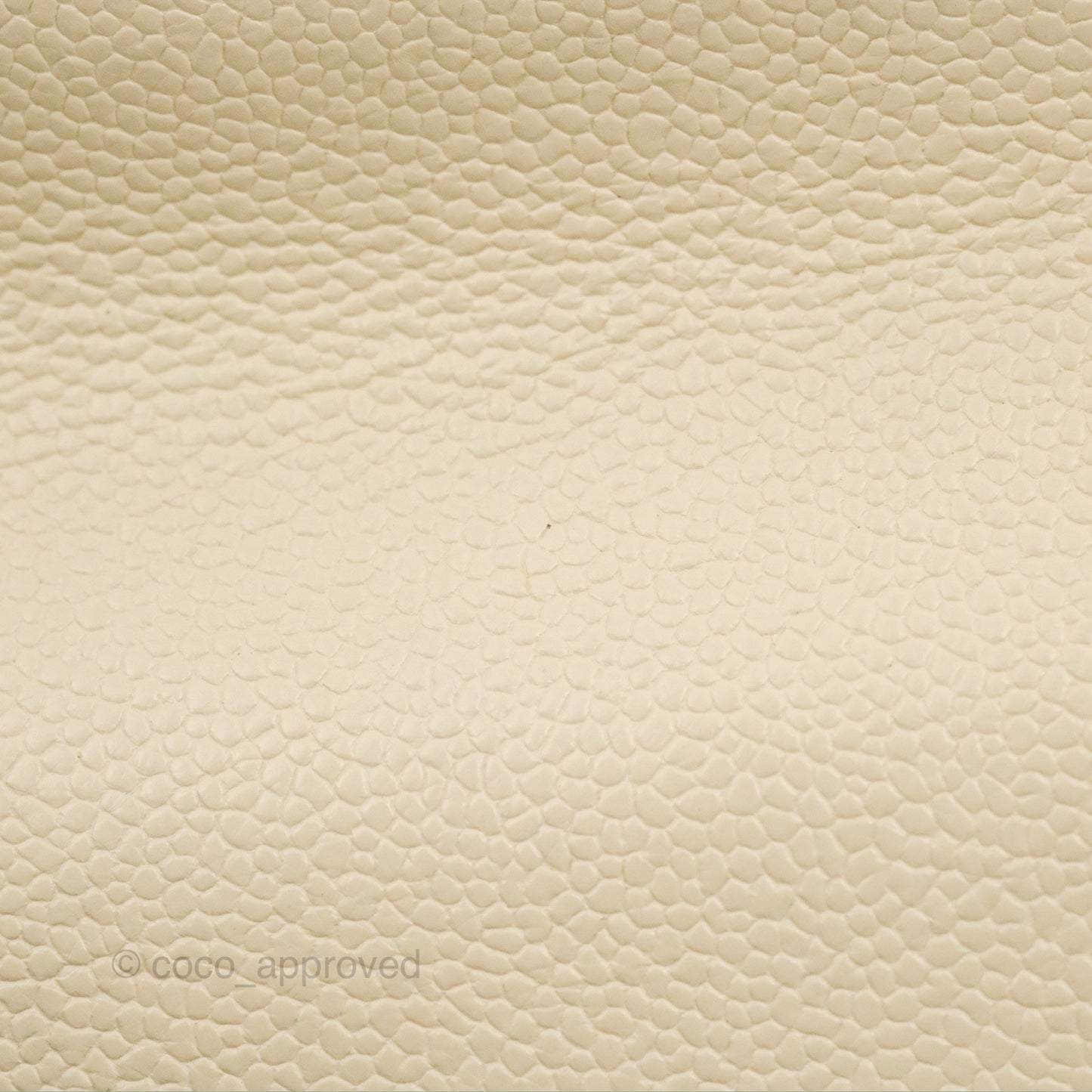 Chanel Handle Flap Bag Ivory Caviar Aged Gold Hardware