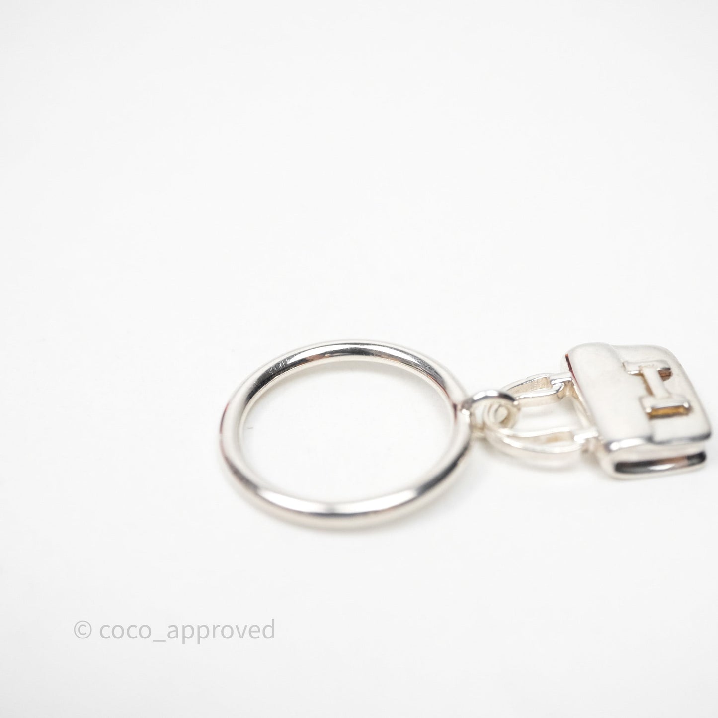 Hermès Amulettes Constance Ring in Sterling Silver Size 53