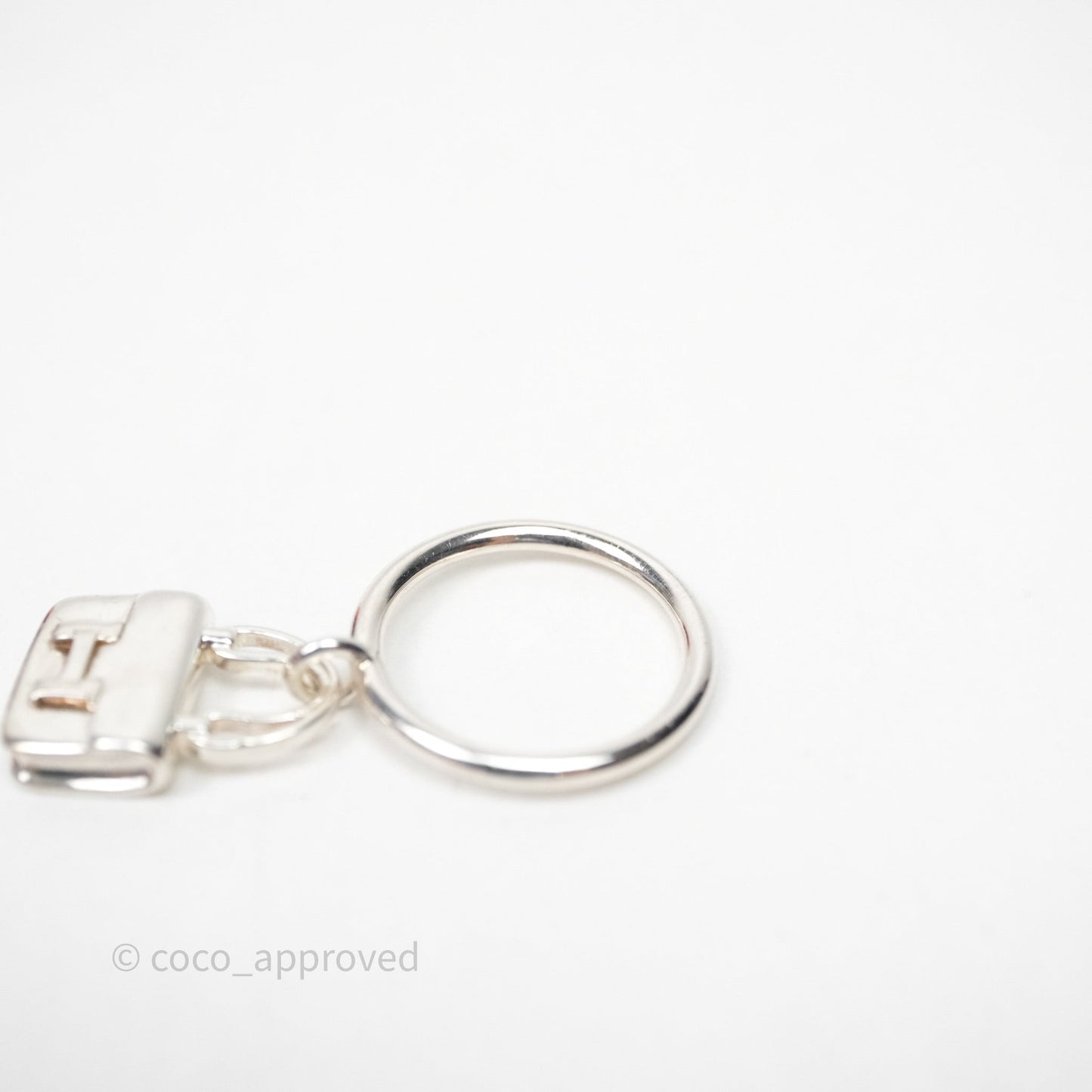 Hermès Amulettes Constance Ring in Sterling Silver Size 53