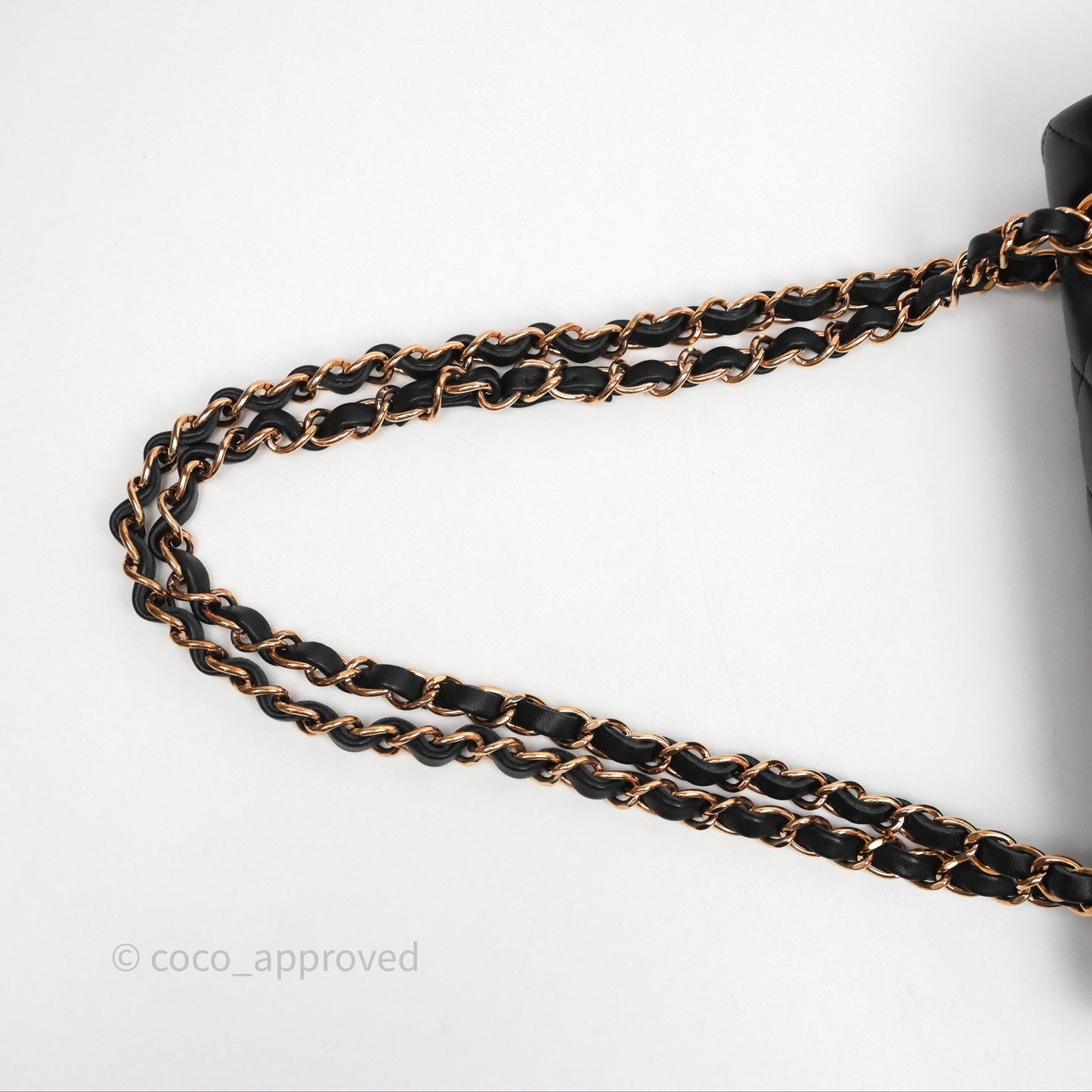 Chanel Small Classic Flap Quilted Black Lambskin Rose Gold Hardware