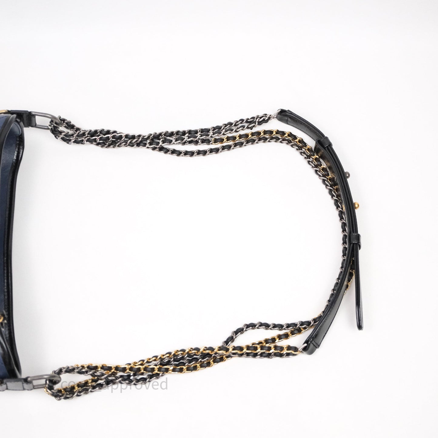 Chanel New Medium Gabrielle Hobo Quilted Navy Black Aged Calfskin