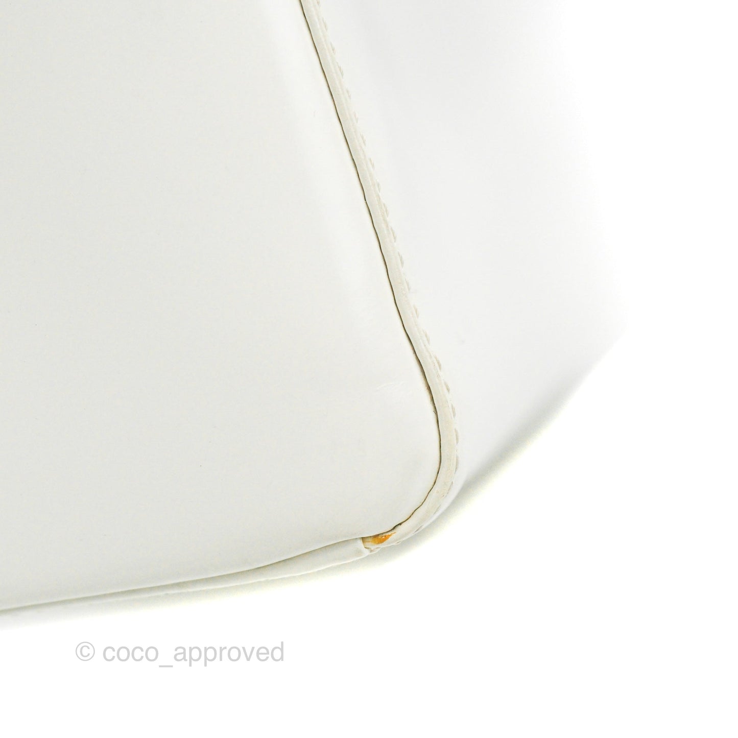 Christian Dior Lady Dior White Calfskin Silver Hardware