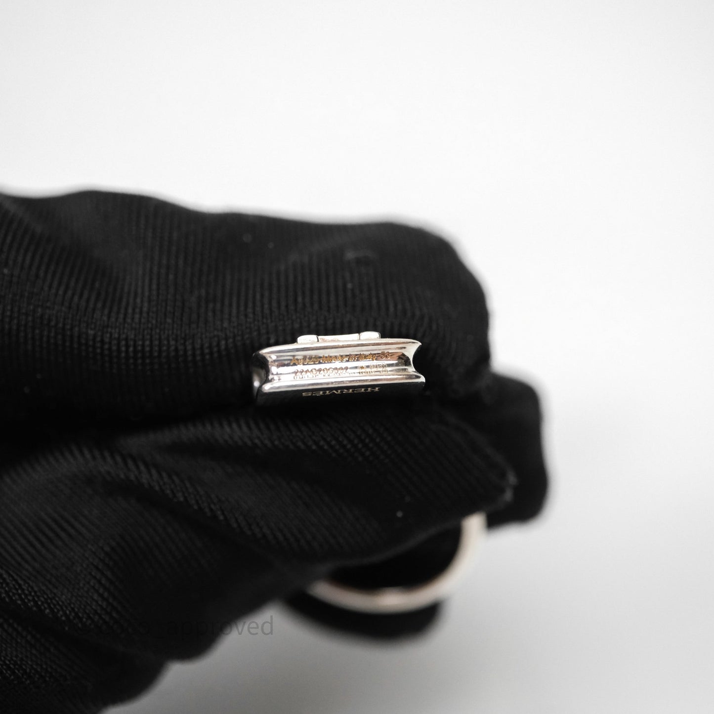 Hermès Amulettes Constance Ring in Sterling Silver Size 53
