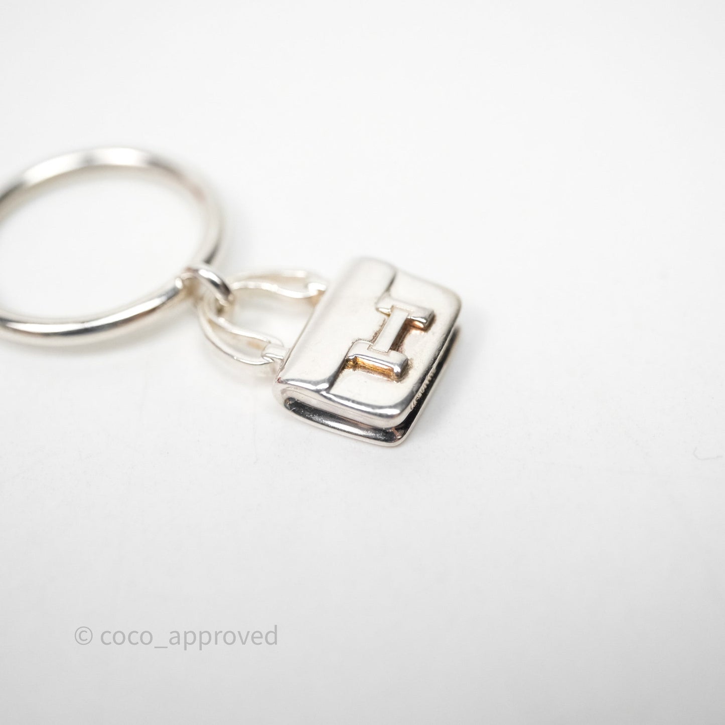 Hermès Amulettes Constance Ring in Sterling Silver Size 53