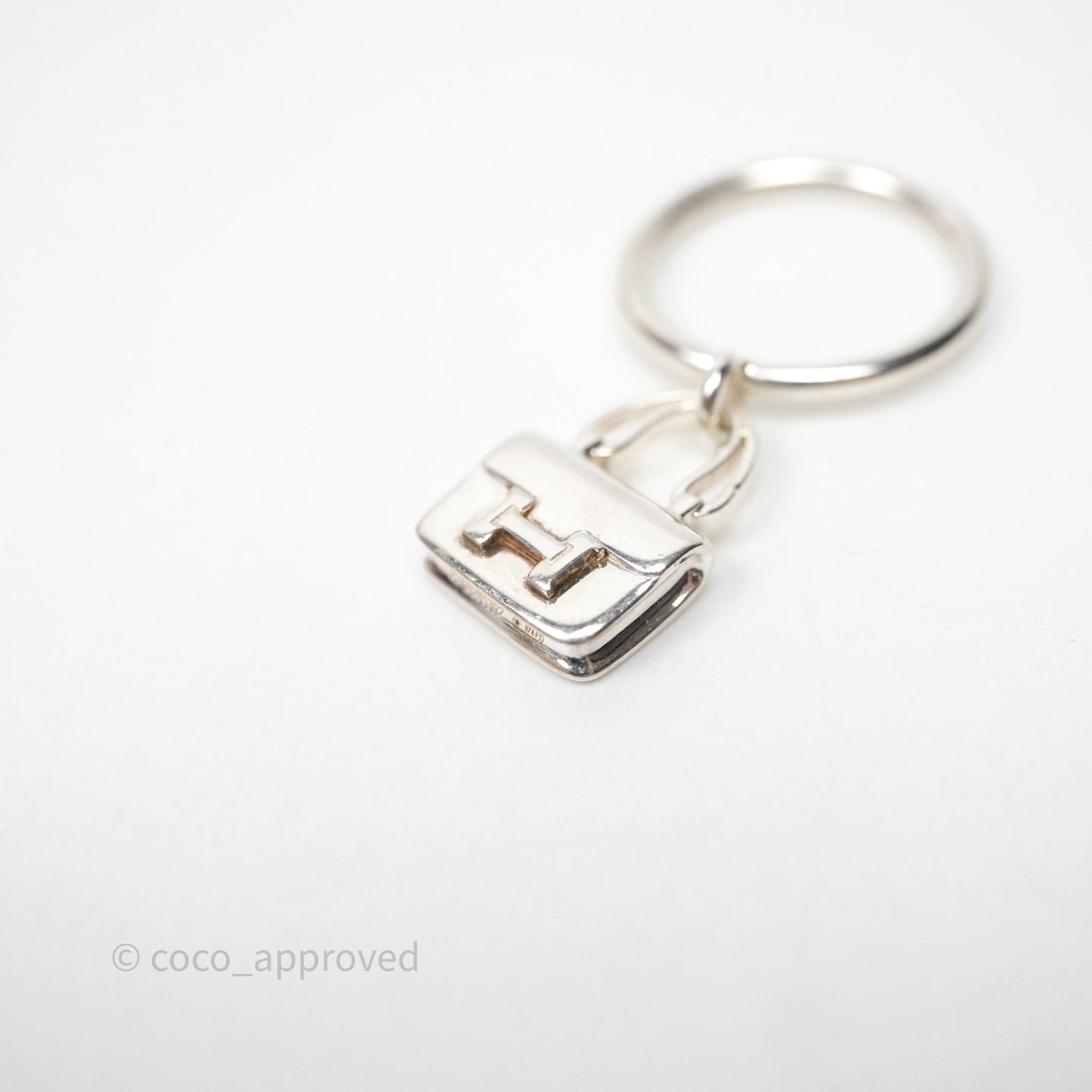 Hermès Amulettes Constance Ring in Sterling Silver Size 53
