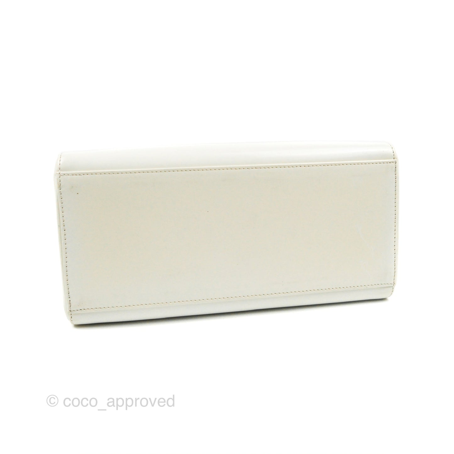 Christian Dior Lady Dior White Calfskin Silver Hardware