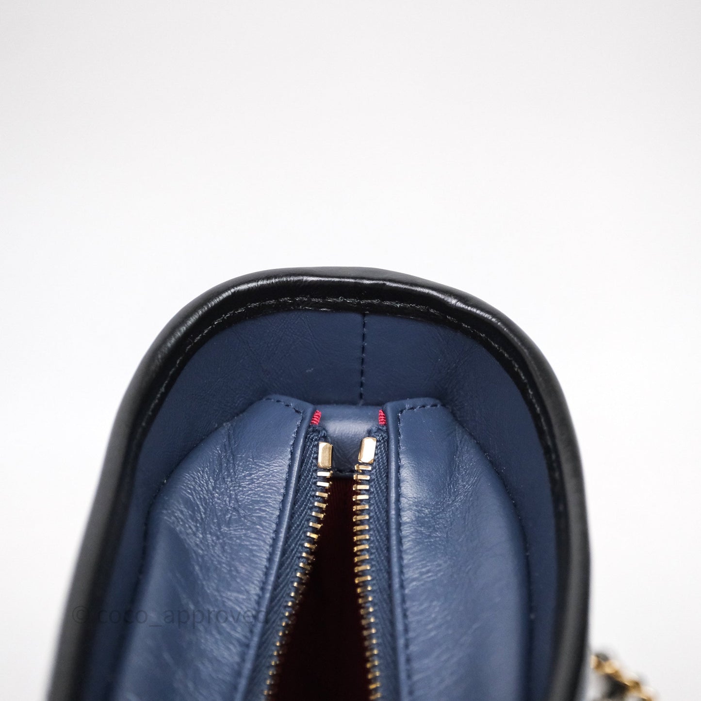 Chanel New Medium Gabrielle Hobo Quilted Navy Black Aged Calfskin