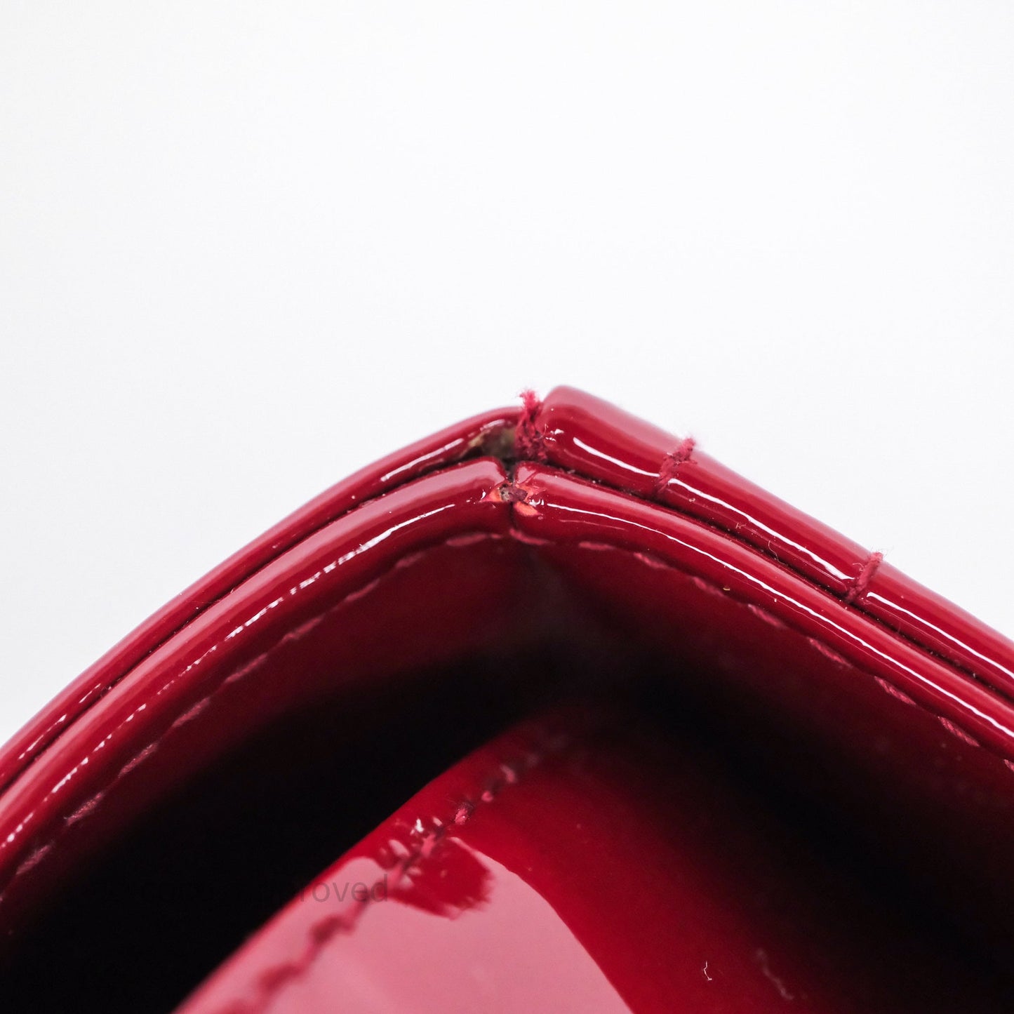 Christian Dior Medium Lady Dior Red Patent Cannage Calfskin Gold Hardware
