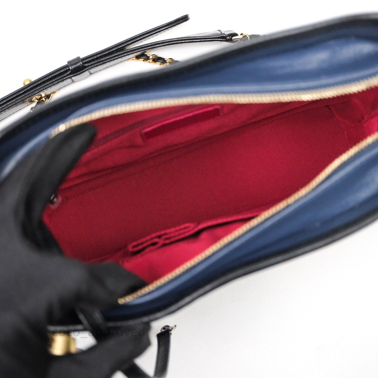 Chanel New Medium Gabrielle Hobo Quilted Navy Black Aged Calfskin