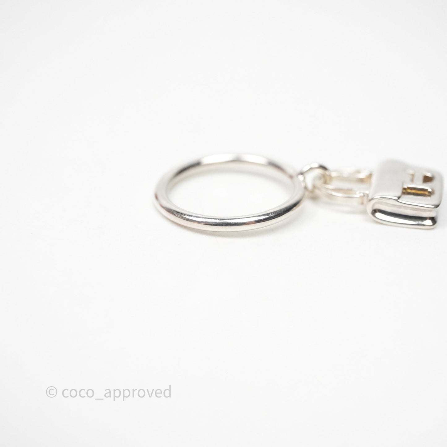 Hermès Amulettes Constance Ring in Sterling Silver Size 53