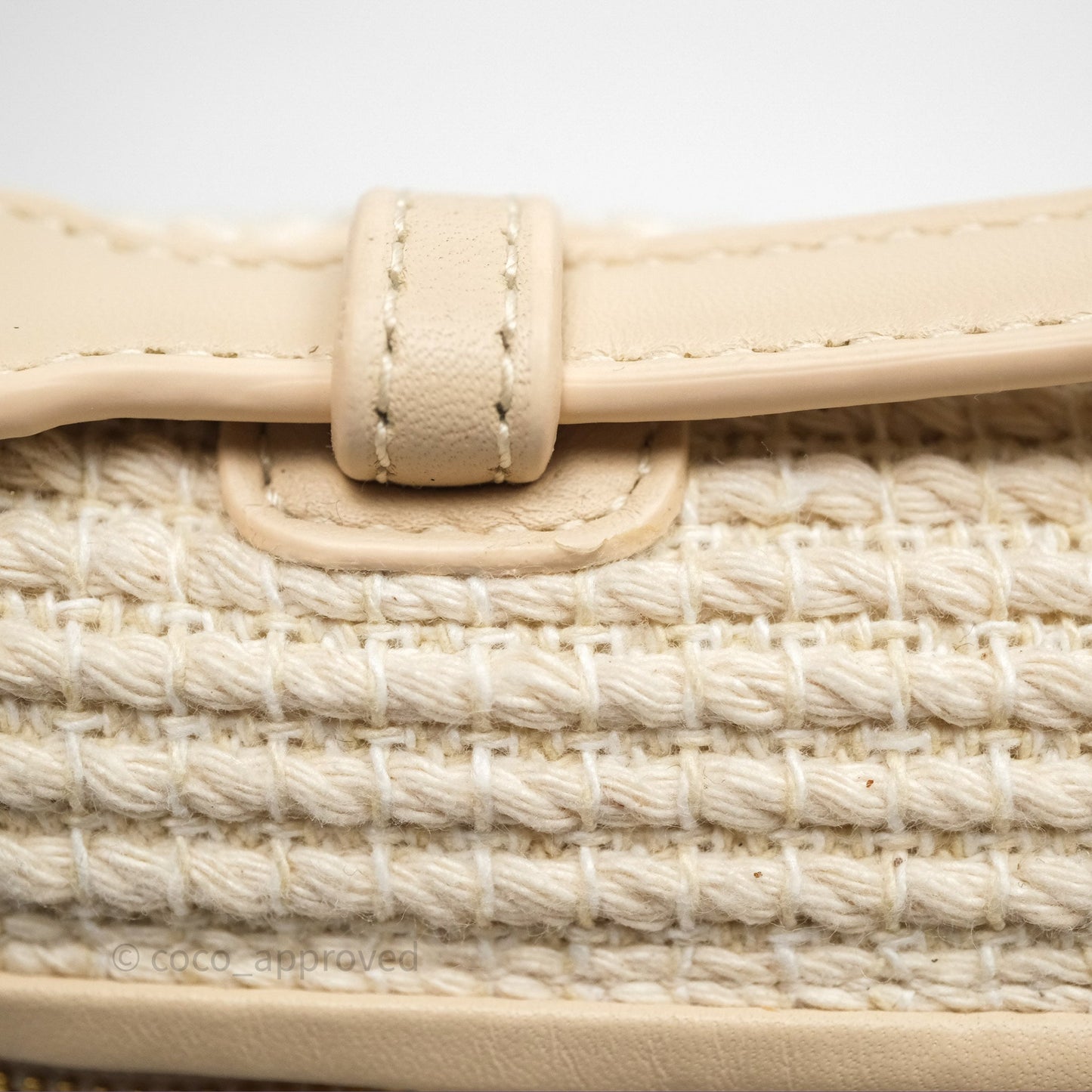 Loro Piana Extra Pocket L19 Beige Cotton-Linen Gold Hardware