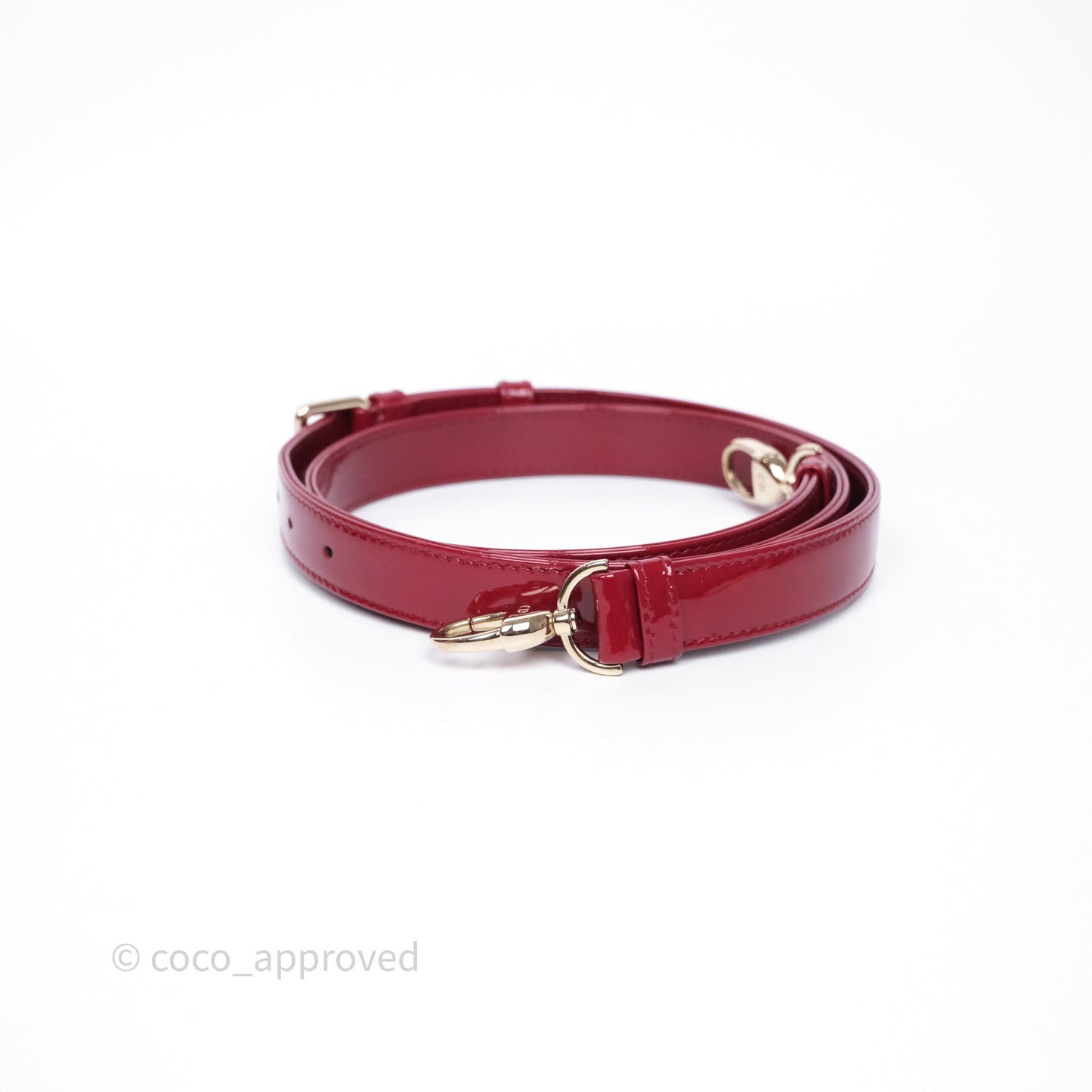 Christian Dior Medium Lady Dior Red Patent Cannage Calfskin Gold Hardware