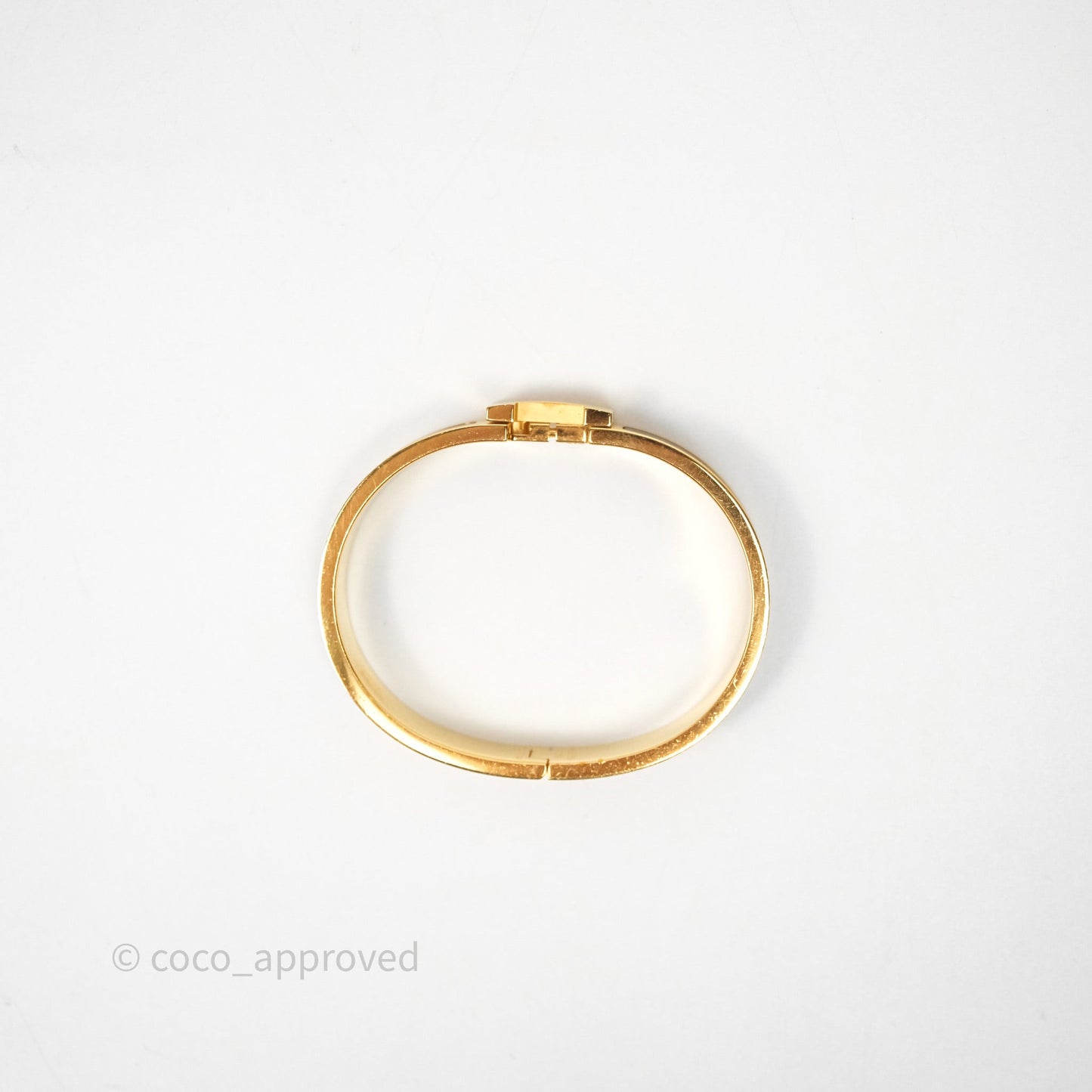 Hermès Clic HH Bracelet Matte Black Brushed Gold