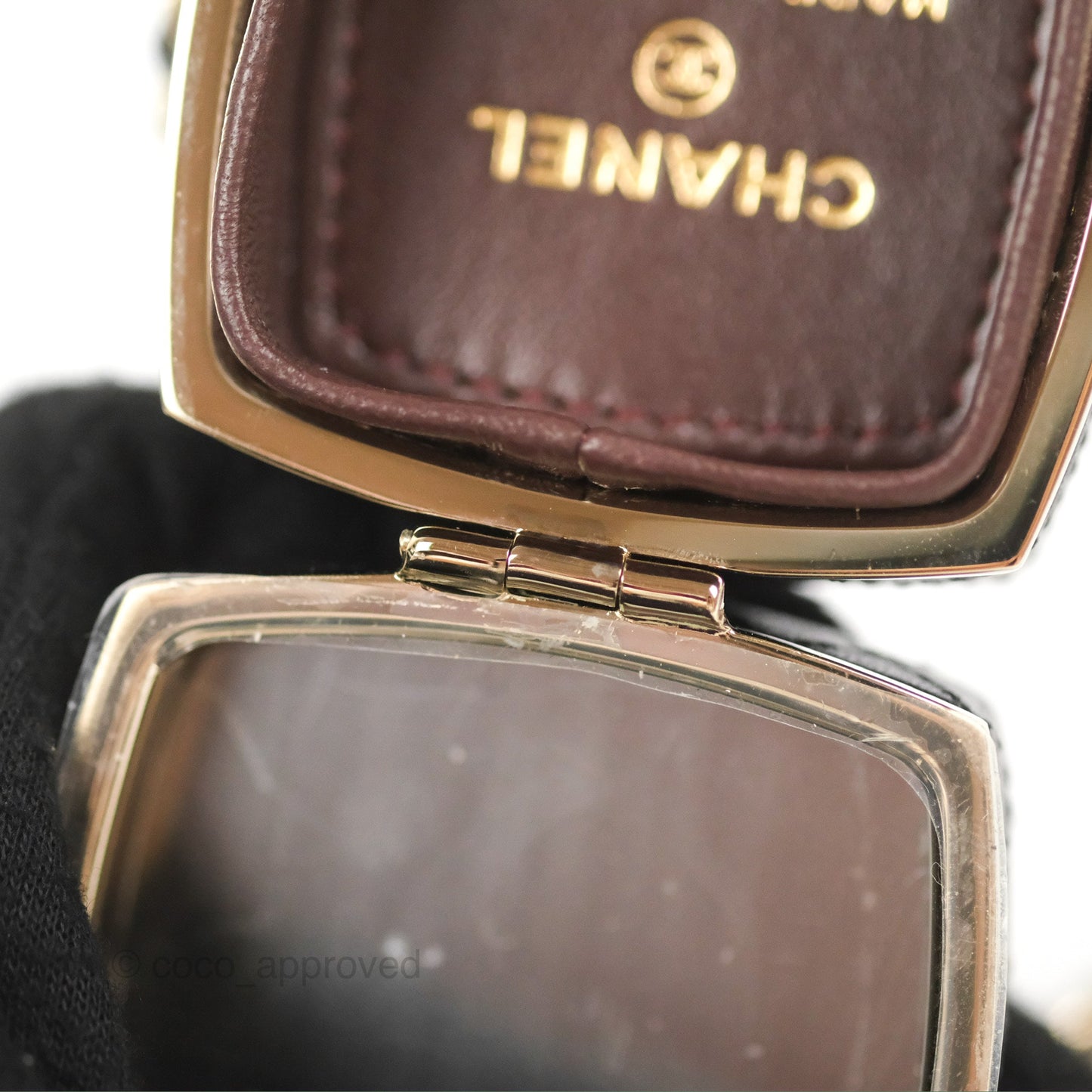 Chanel Mini Beauty Box Clutch With Chain Black Gold Hardware