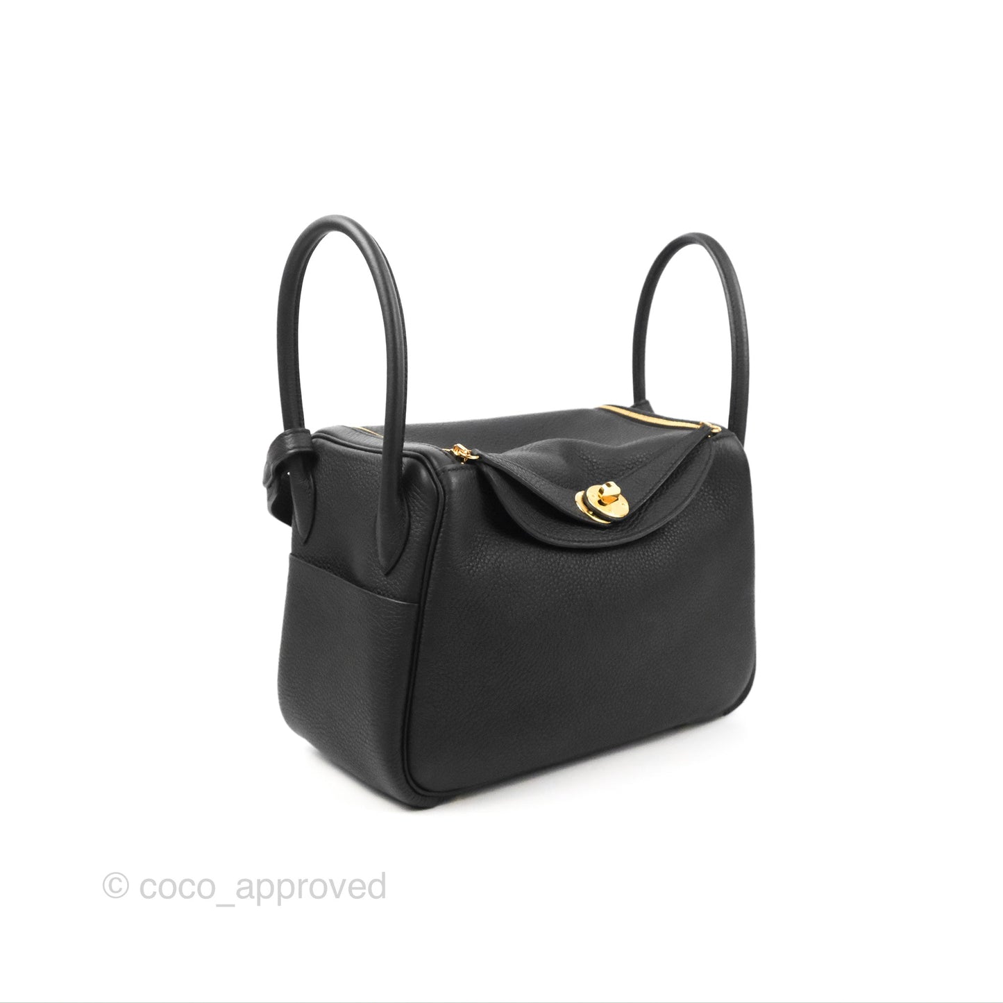 Hermès Lindy 26 Black Taurillion Clemence Gold Hardware