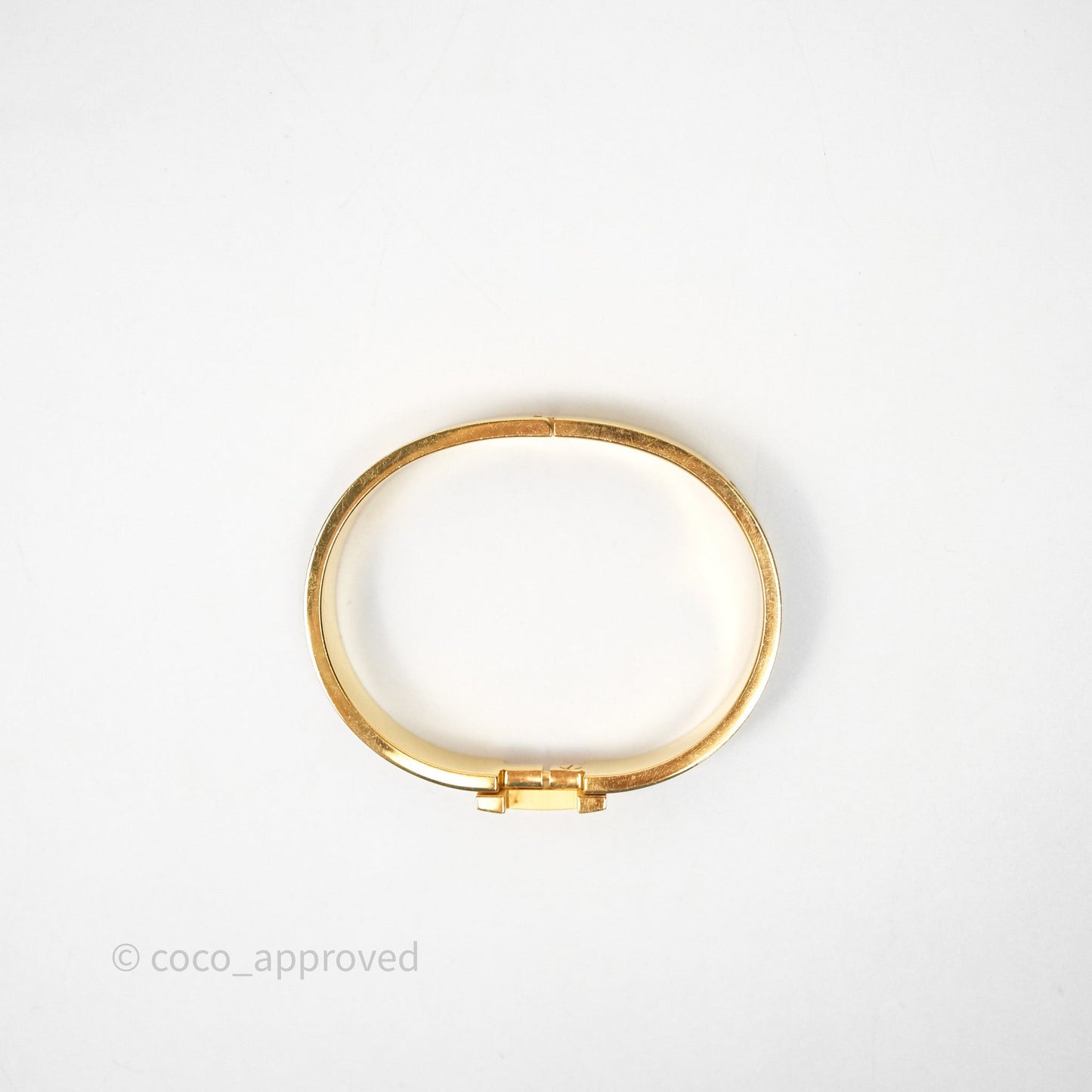 Hermès Clic HH Bracelet Matte Black Brushed Gold