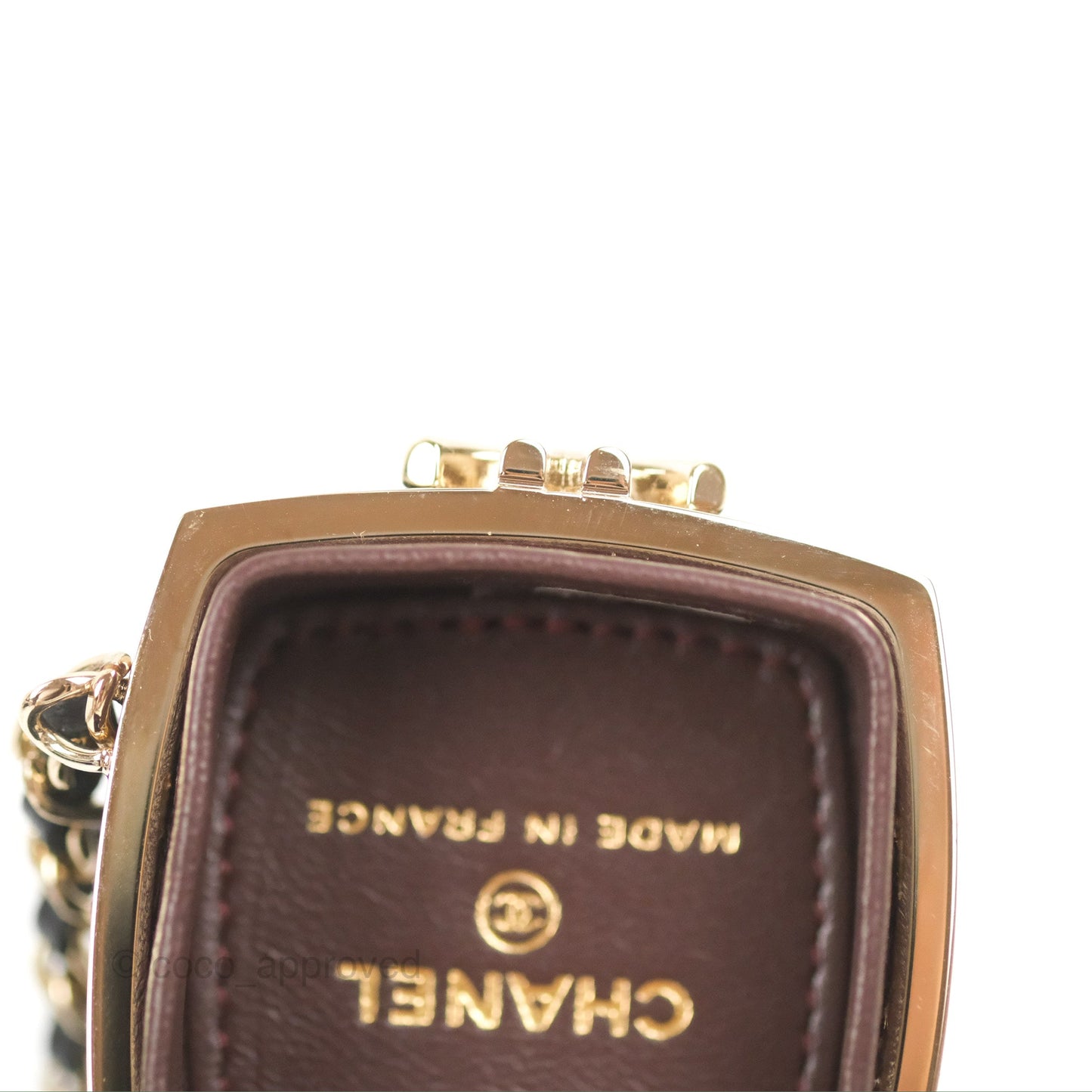 Chanel Mini Beauty Box Clutch With Chain Black Gold Hardware