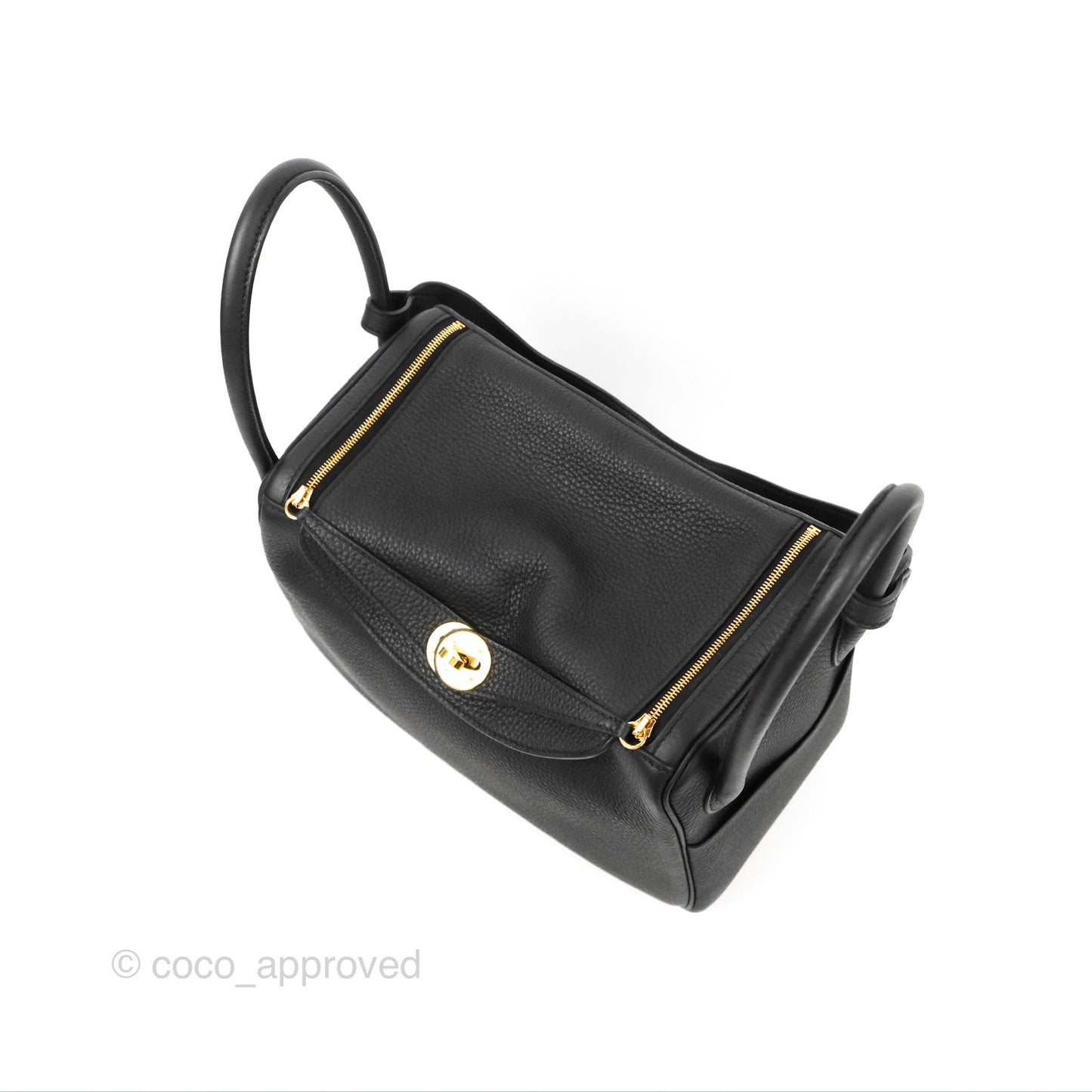 Hermès Lindy 26 Black Taurillion Clemence Gold Hardware