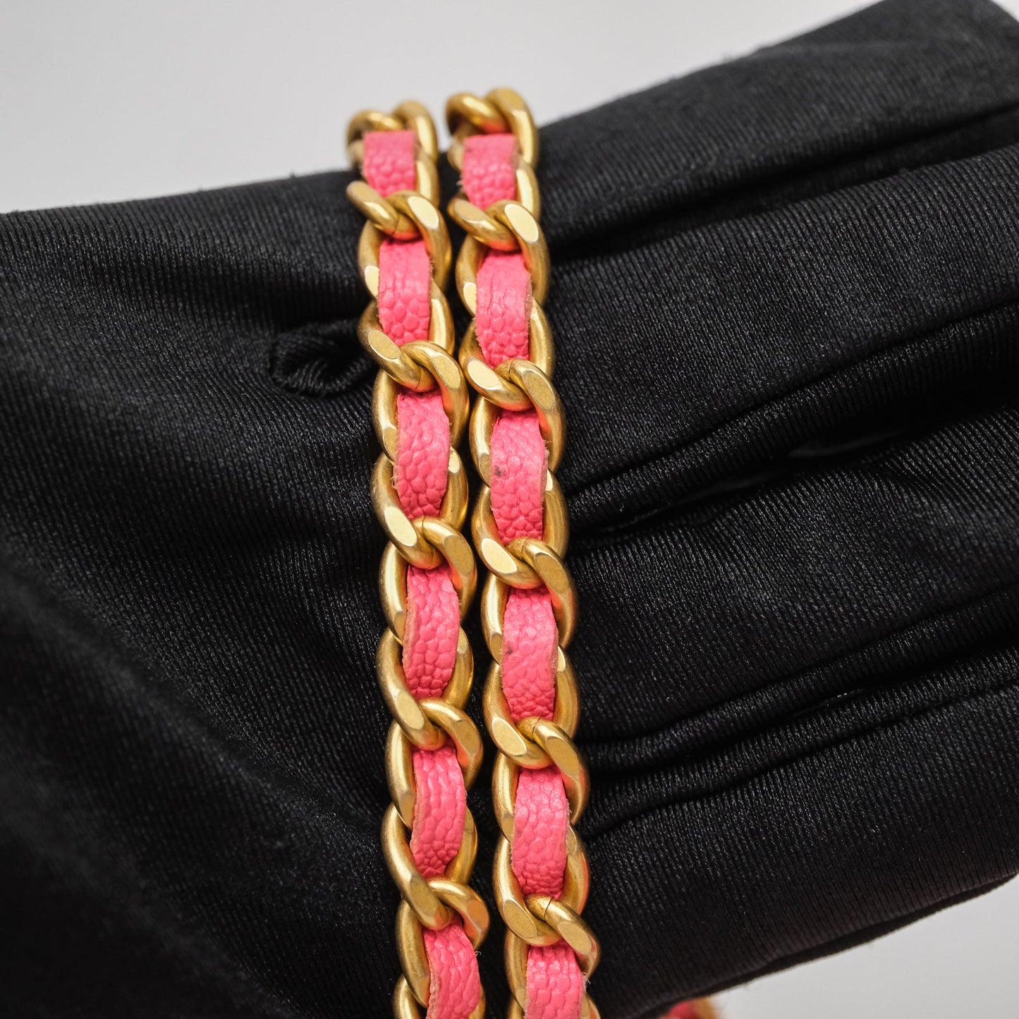 Chanel Quilted Mini Top Handle Vanity With Chain Pink Caviar Aged Gold Hardware