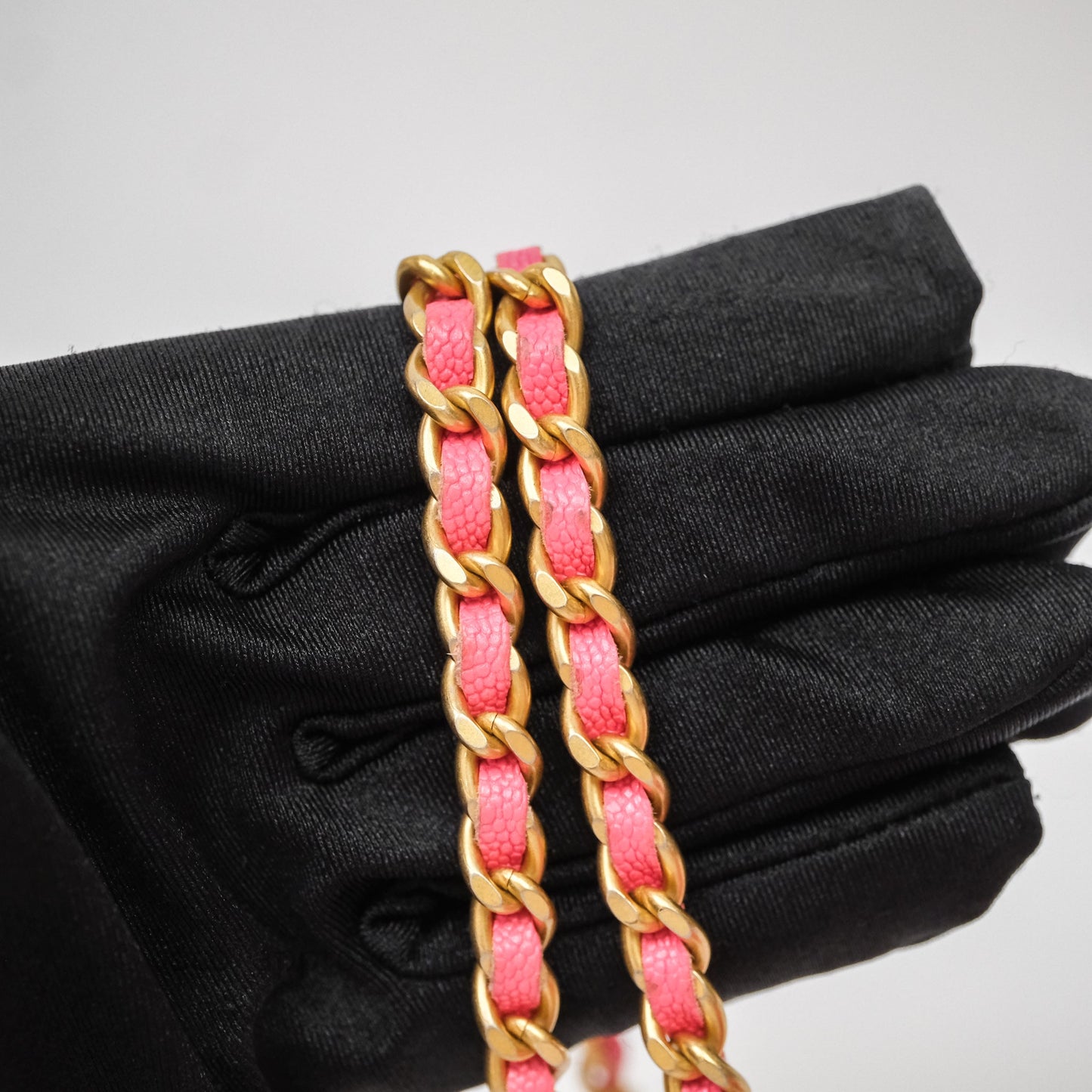 Chanel Quilted Mini Top Handle Vanity With Chain Pink Caviar Aged Gold Hardware