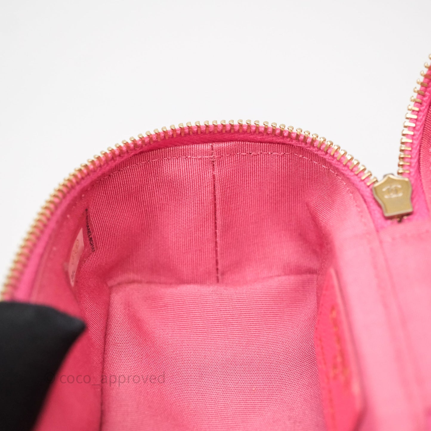 Chanel Quilted Mini Top Handle Vanity With Chain Pink Caviar Aged Gold Hardware