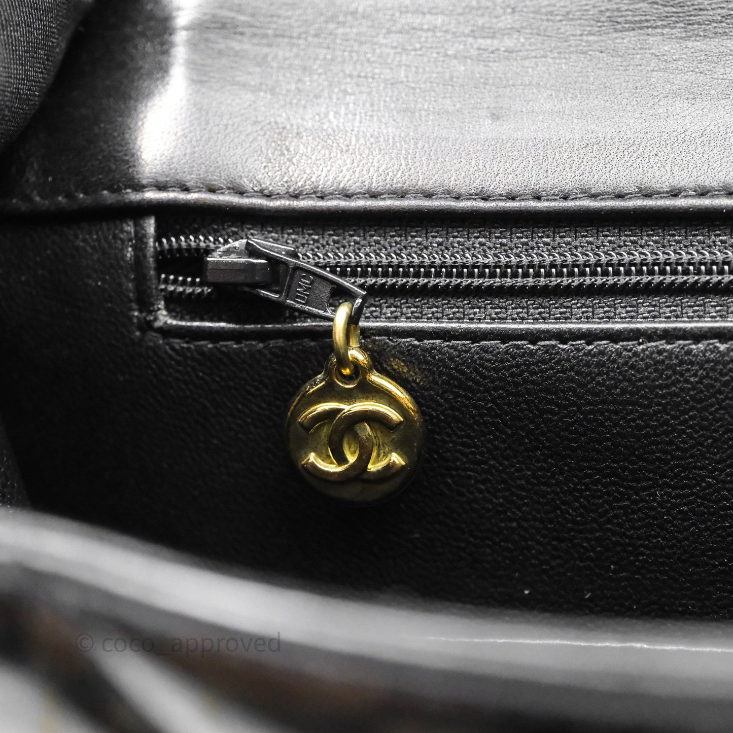 Chanel Vintage Black Patent Handbag 24K Gold Hardware
