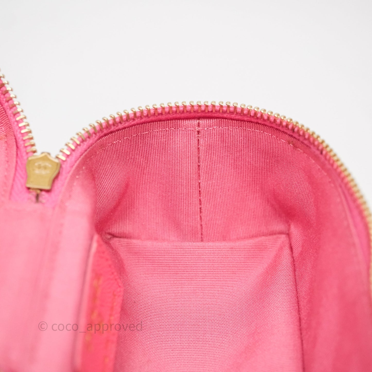 Chanel Quilted Mini Top Handle Vanity With Chain Pink Caviar Aged Gold Hardware