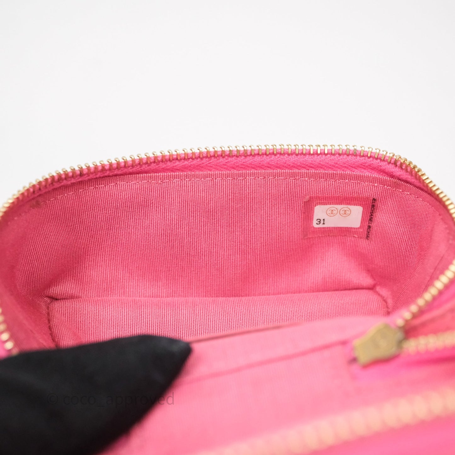 Chanel Quilted Mini Top Handle Vanity With Chain Pink Caviar Aged Gold Hardware