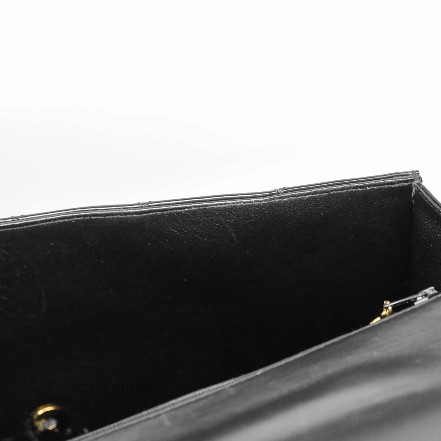 Chanel Vintage Black Patent Handbag 24K Gold Hardware