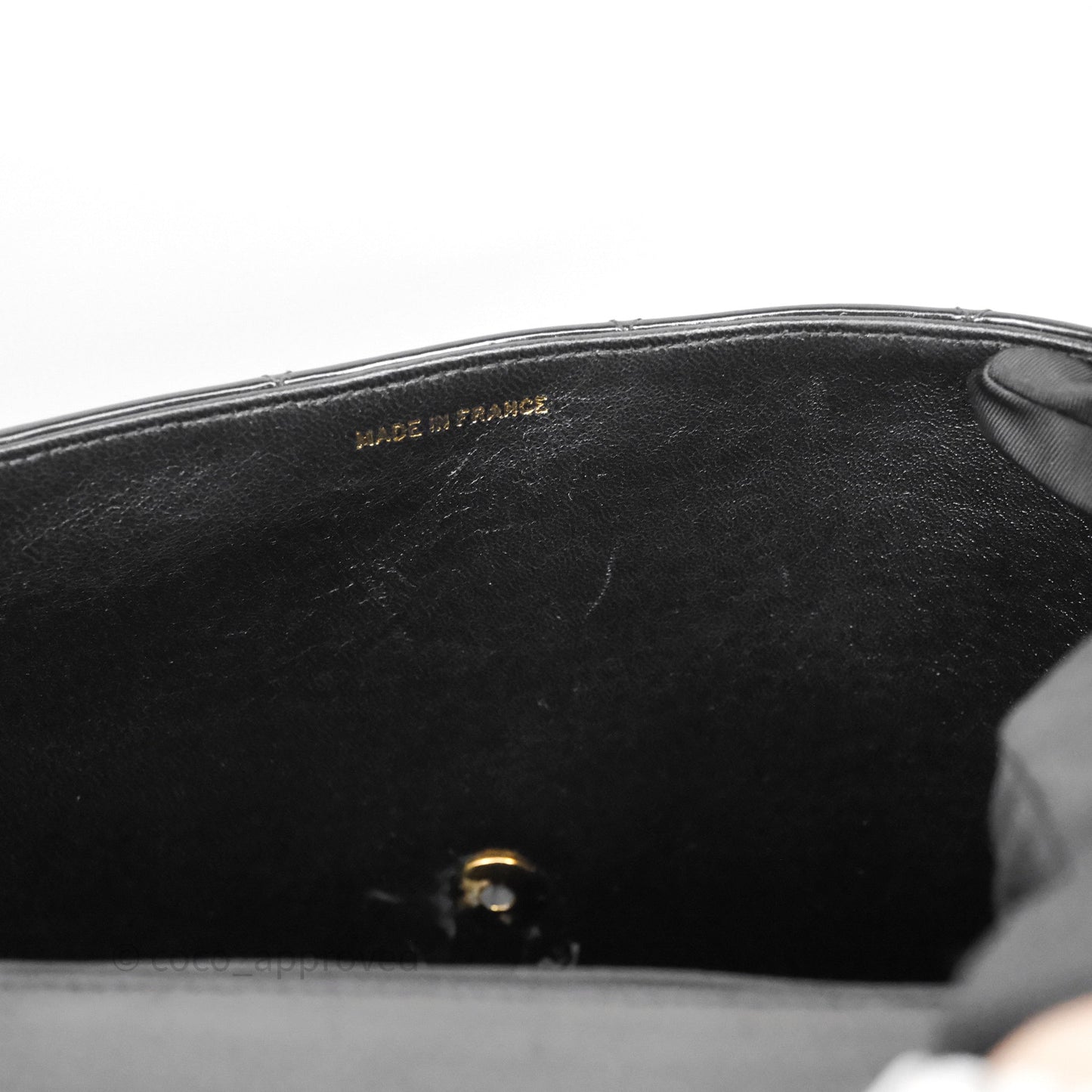 Chanel Vintage Black Patent Handbag 24K Gold Hardware